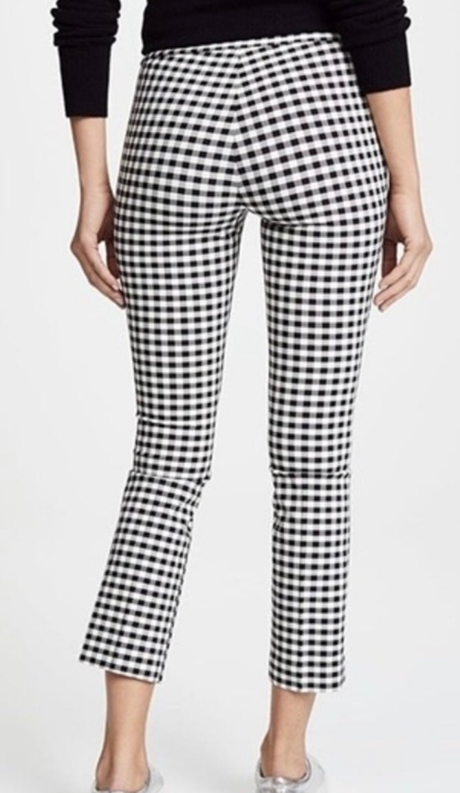THEORY - BLACK/WHITE CHECK PANTS