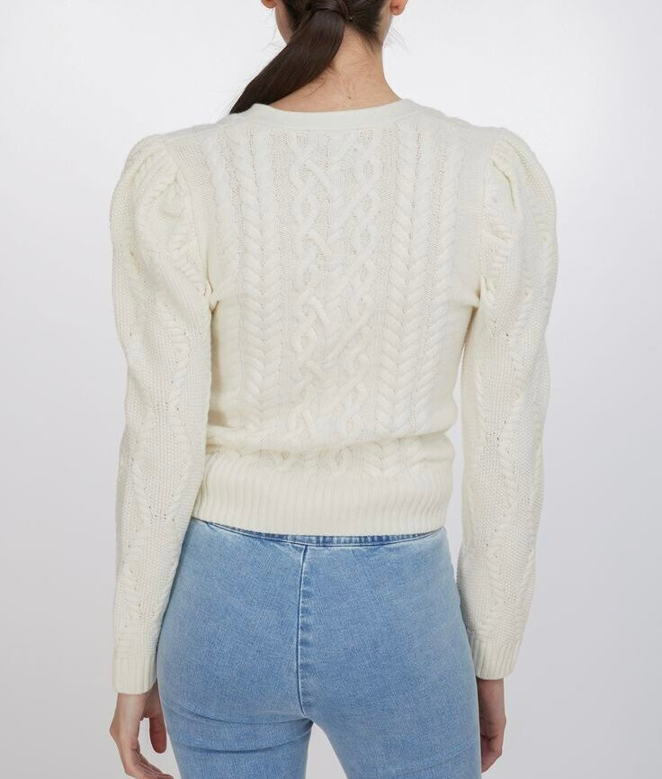 Generation Love Cardigan with Puff Shoulder