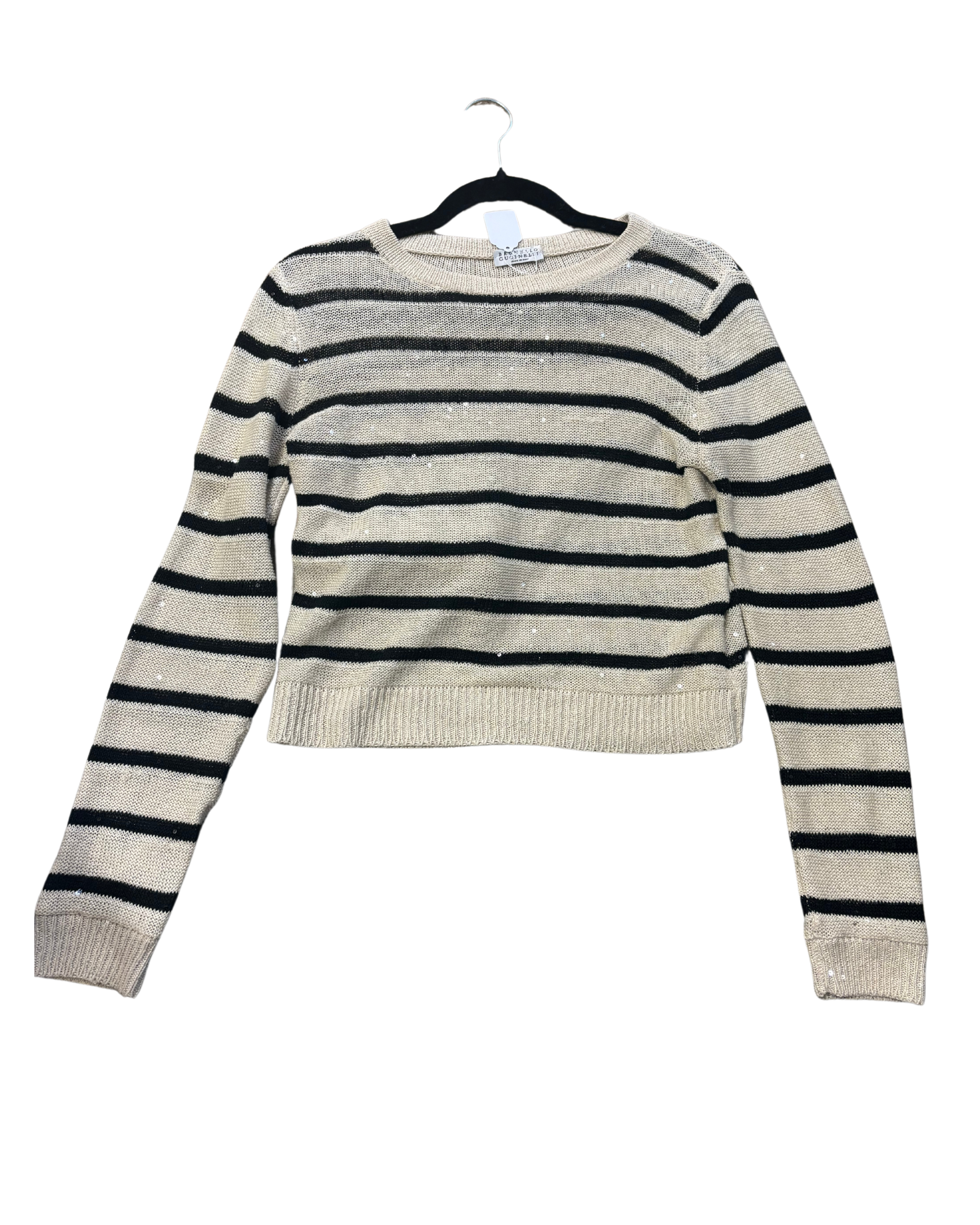 BRUNELLO CUCINELLI striped sweater with sequins