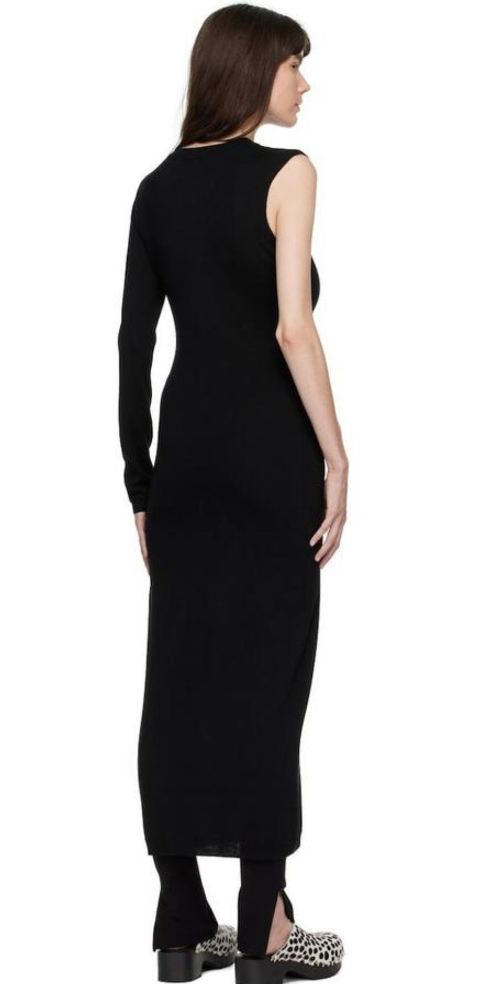 TOTEME long black wool knit dress