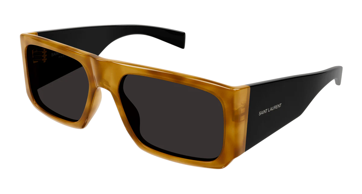 Saint Laurent Tortoiseshell Rectangular Sunglasses