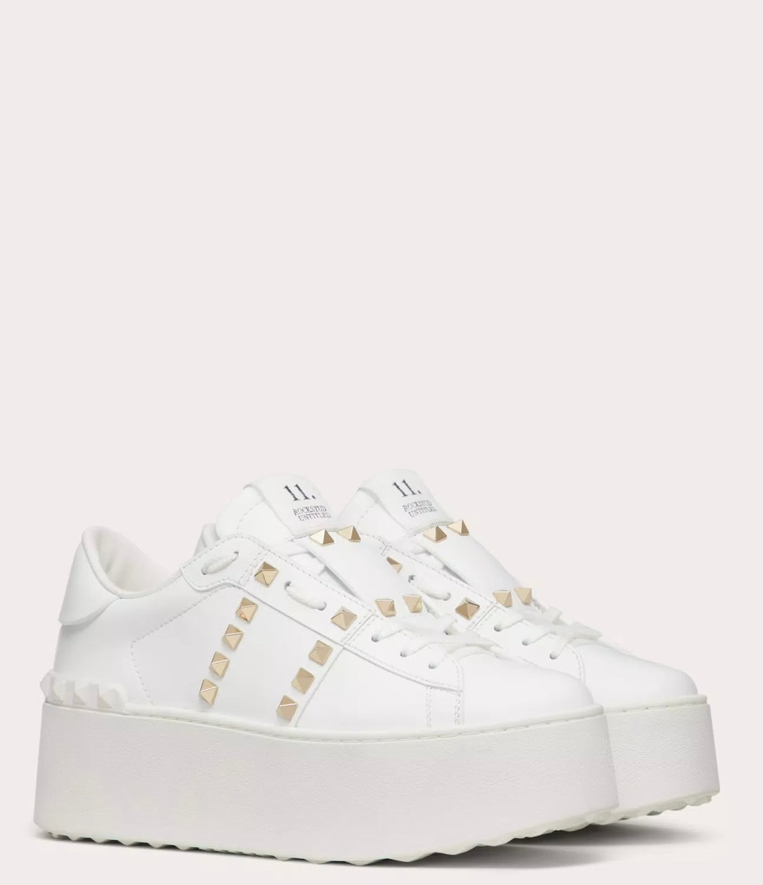 VALENTINO - FLATFORM ROCKSTUD UNTITLED TRAINER IN CALFSKIN