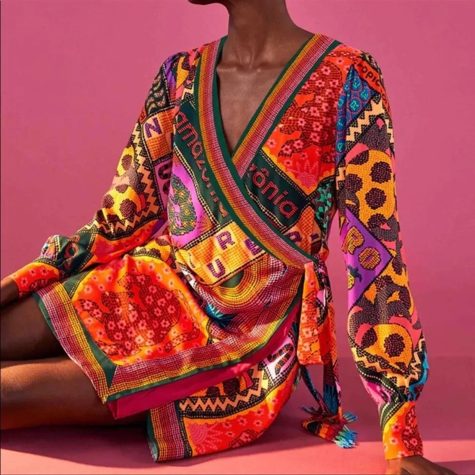 Farm Rio Scarf Print Dress