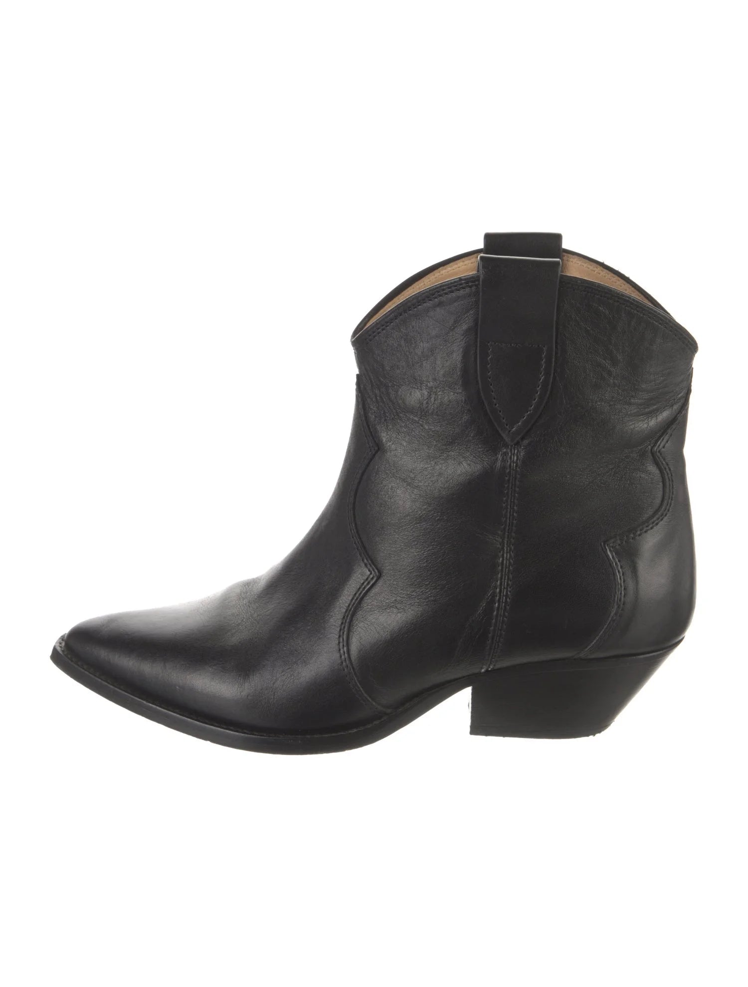 ISABEL MARANT black leather western bootie