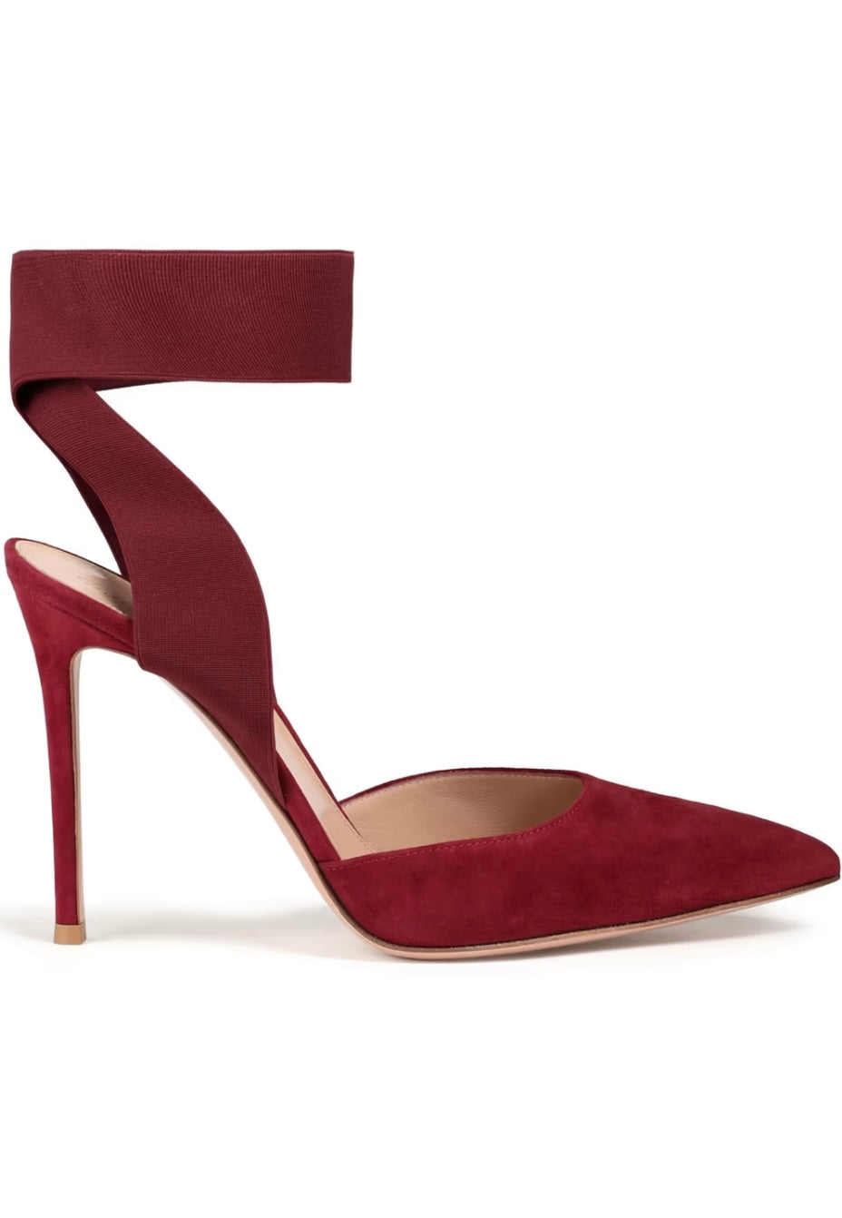 gianvito rossi red suede heels