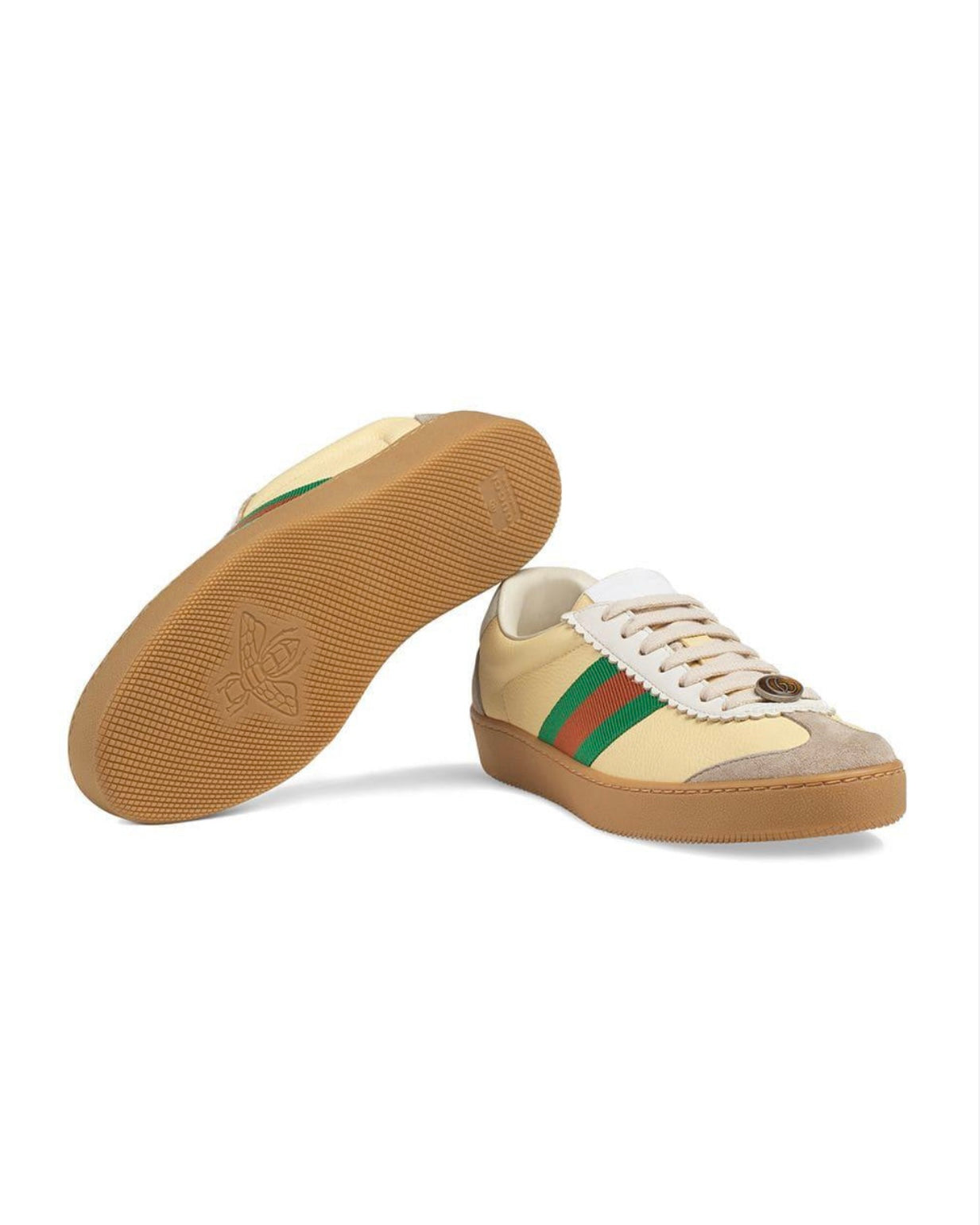 GUCCI - G74 Leather Sneakers with Web