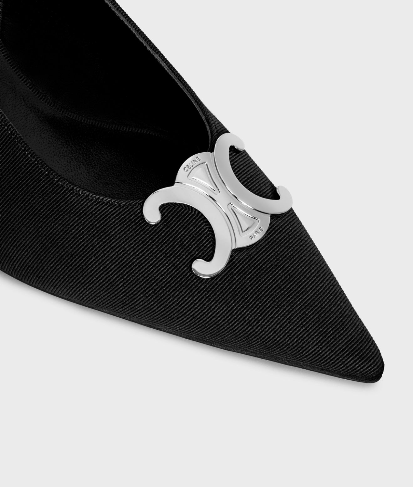 CELINE ALMA TRIOMPHE SLINGBACK IN GROS-GRAIN