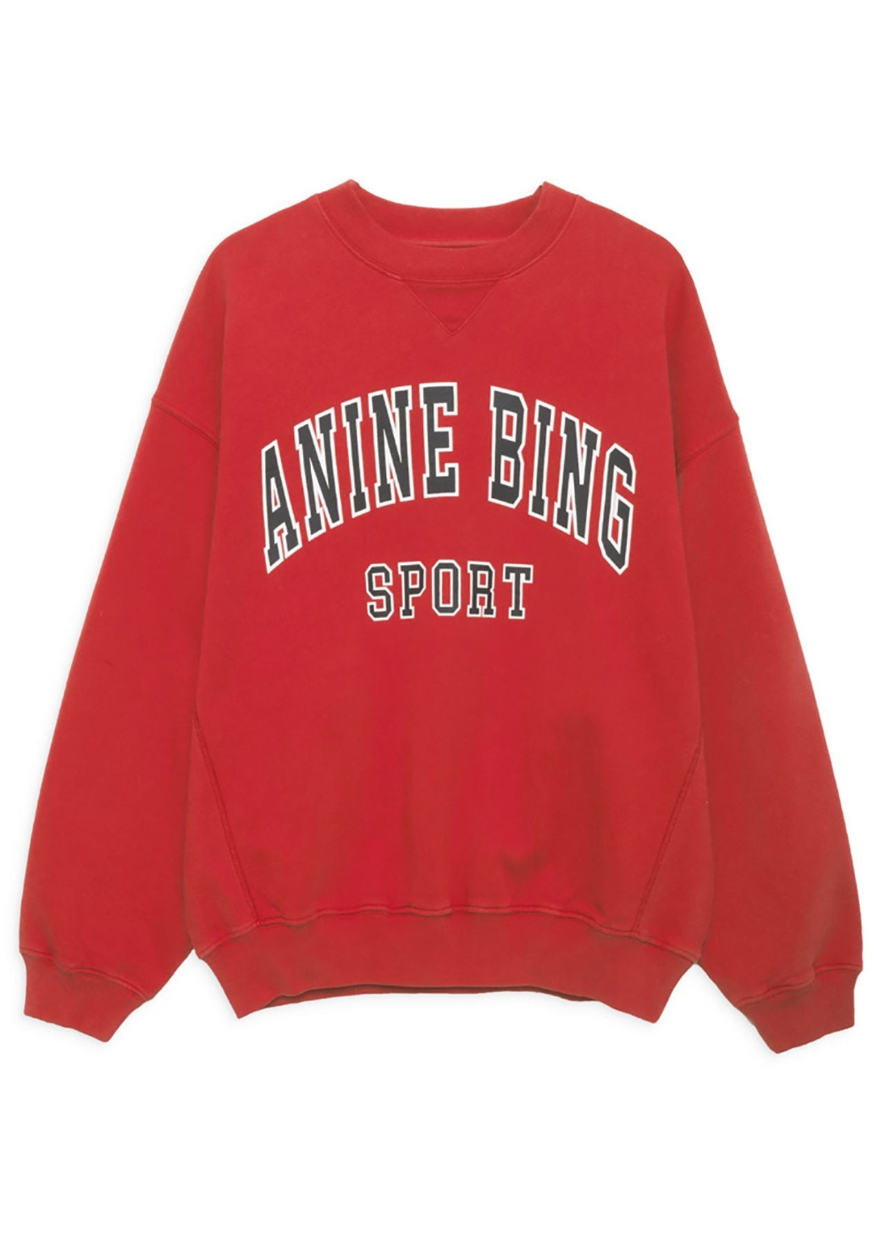 ANINE BING red logo sweatshirt