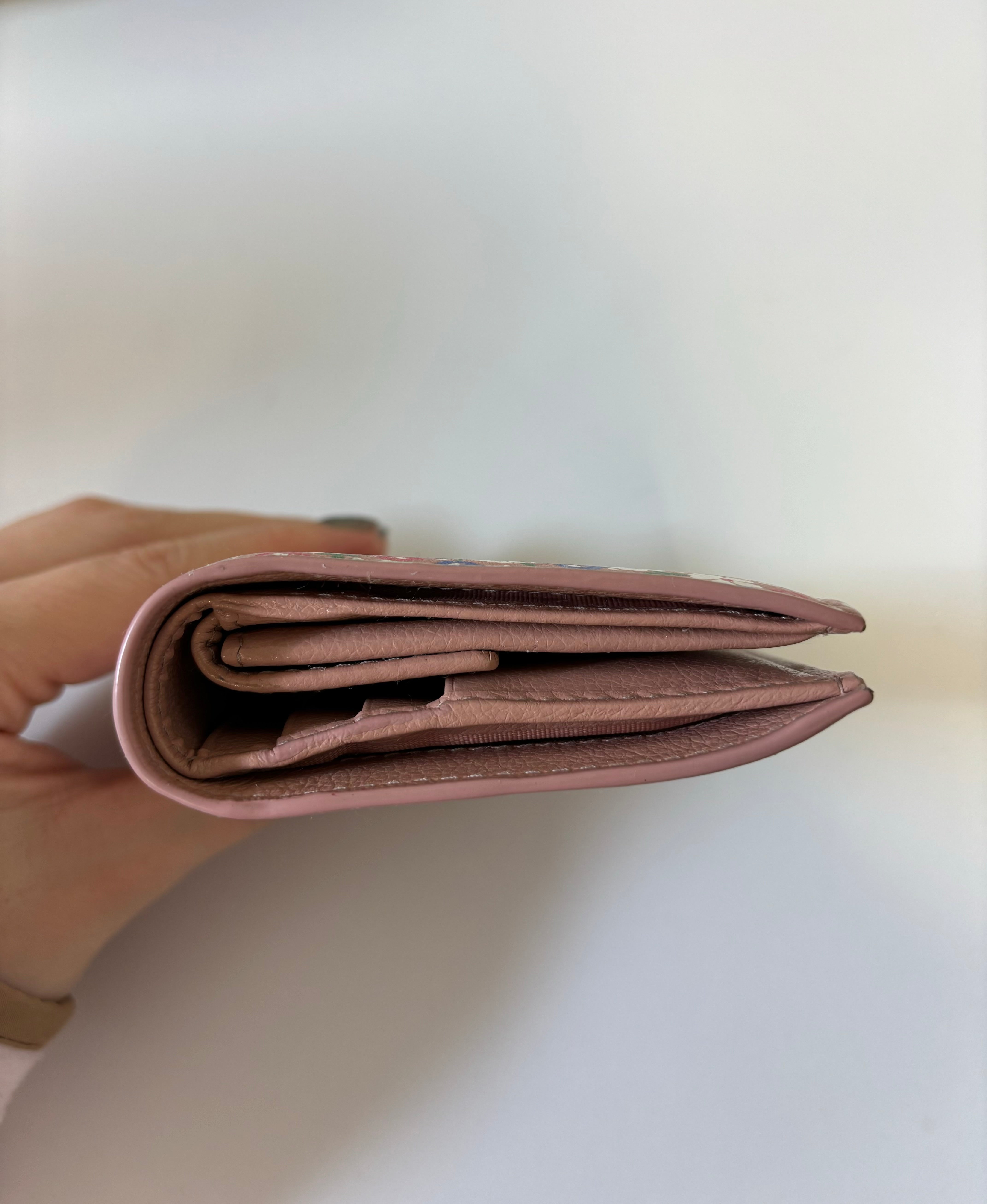 MIU MIU Floral Print Leather Wallet