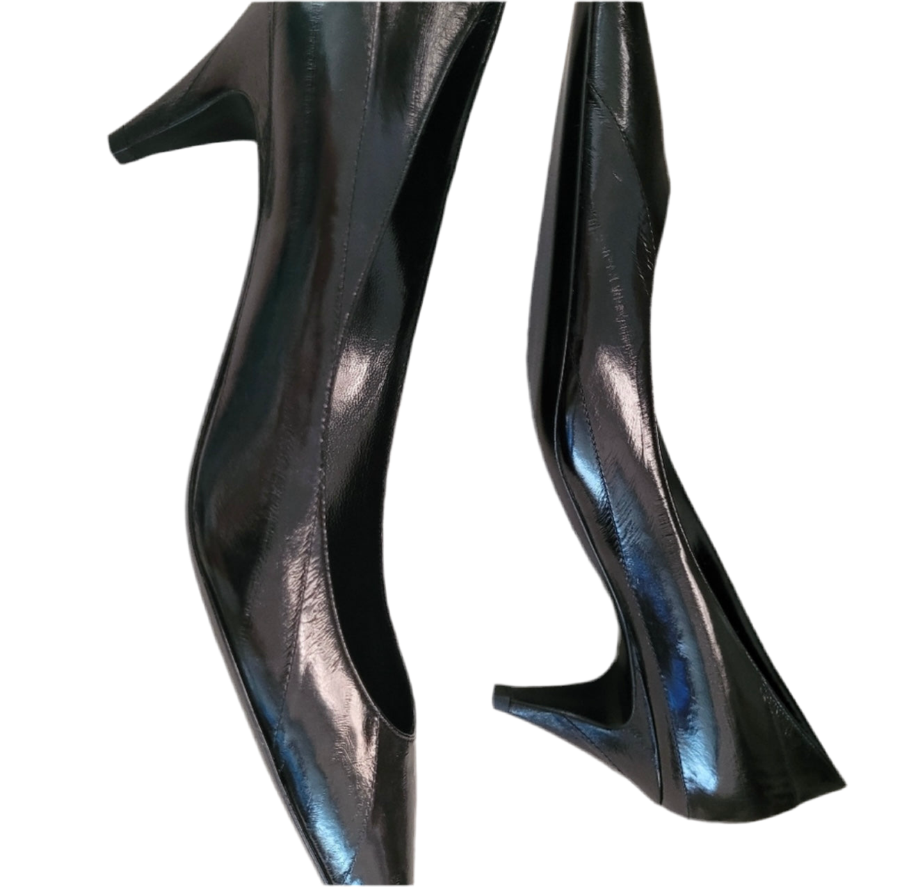 Saint Laurent - Black Leather Kitten Pumps