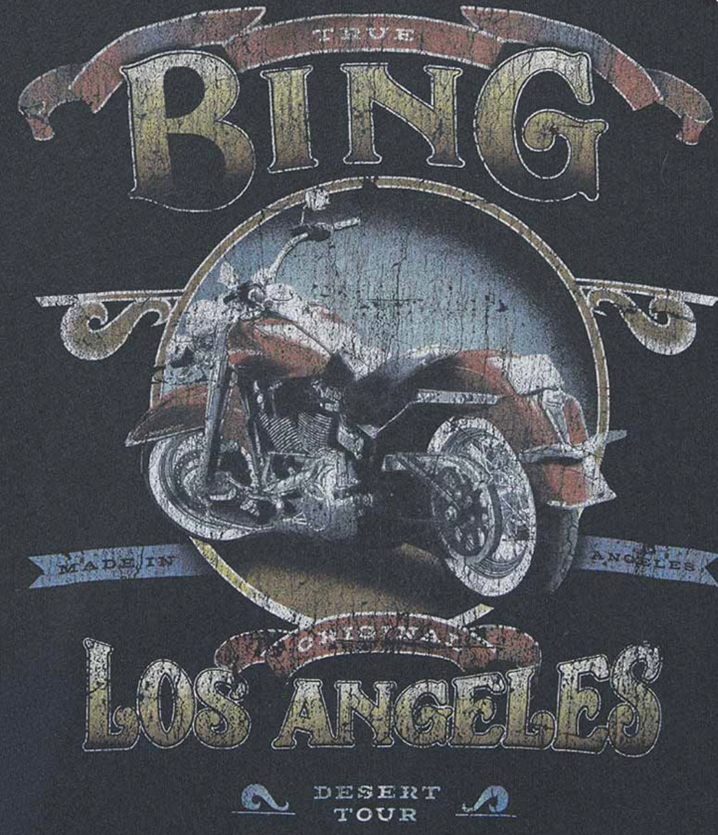 ANINE BING LILI TEE BIKER IN WASHED BLACK