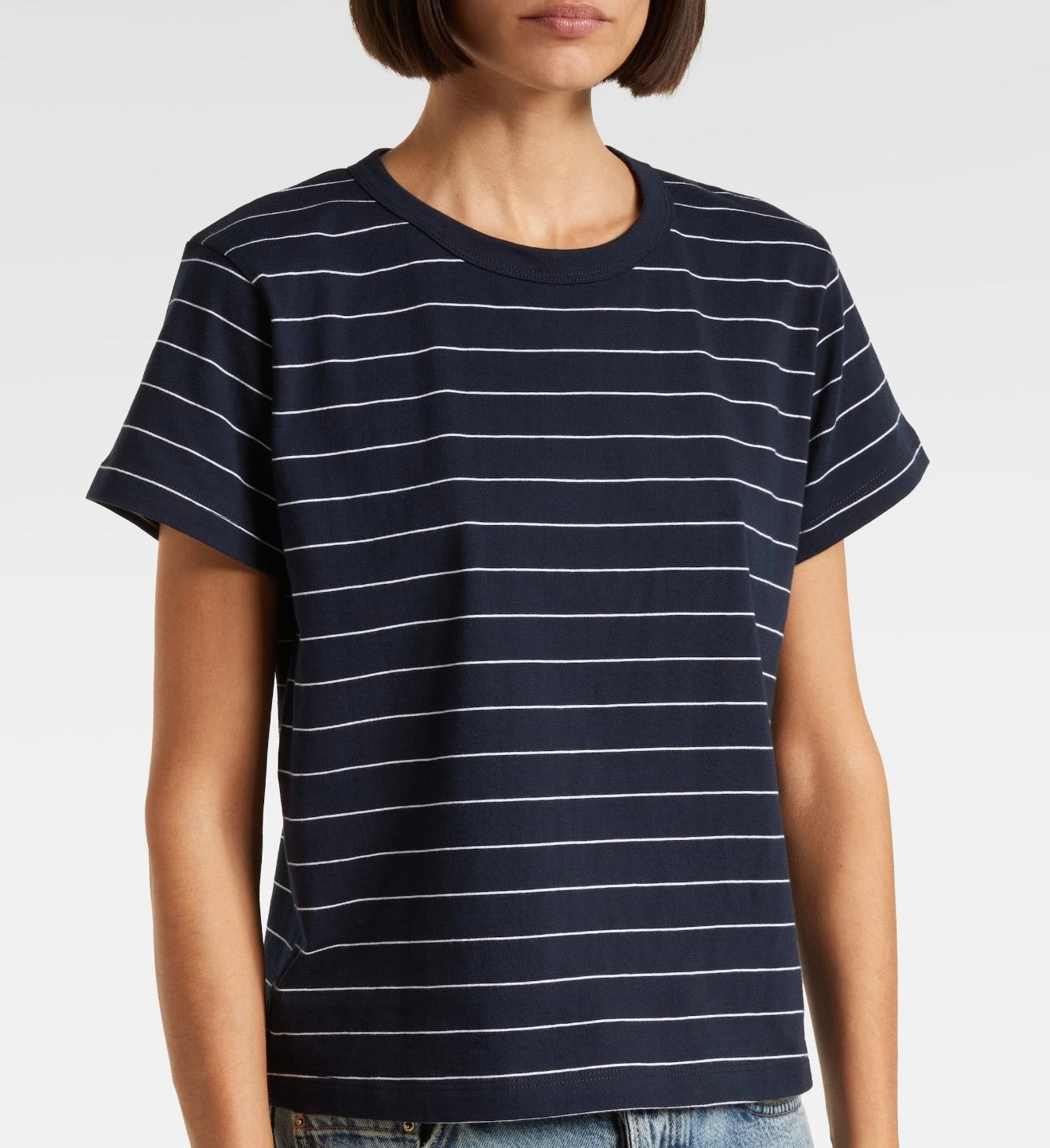 LESET The Margo Stripe Tee in Cotton