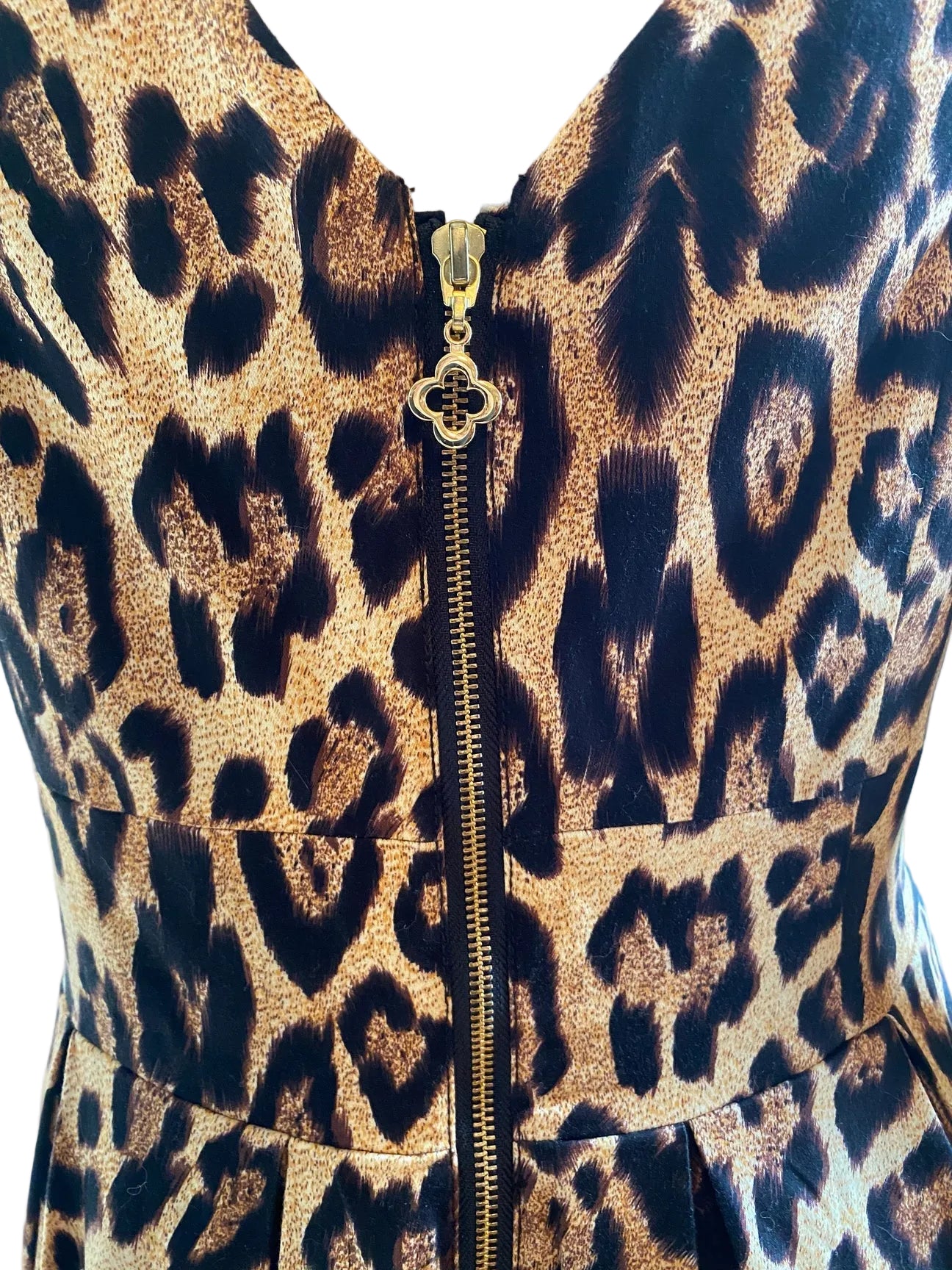 PINK TARTAN cotton cheetah dress