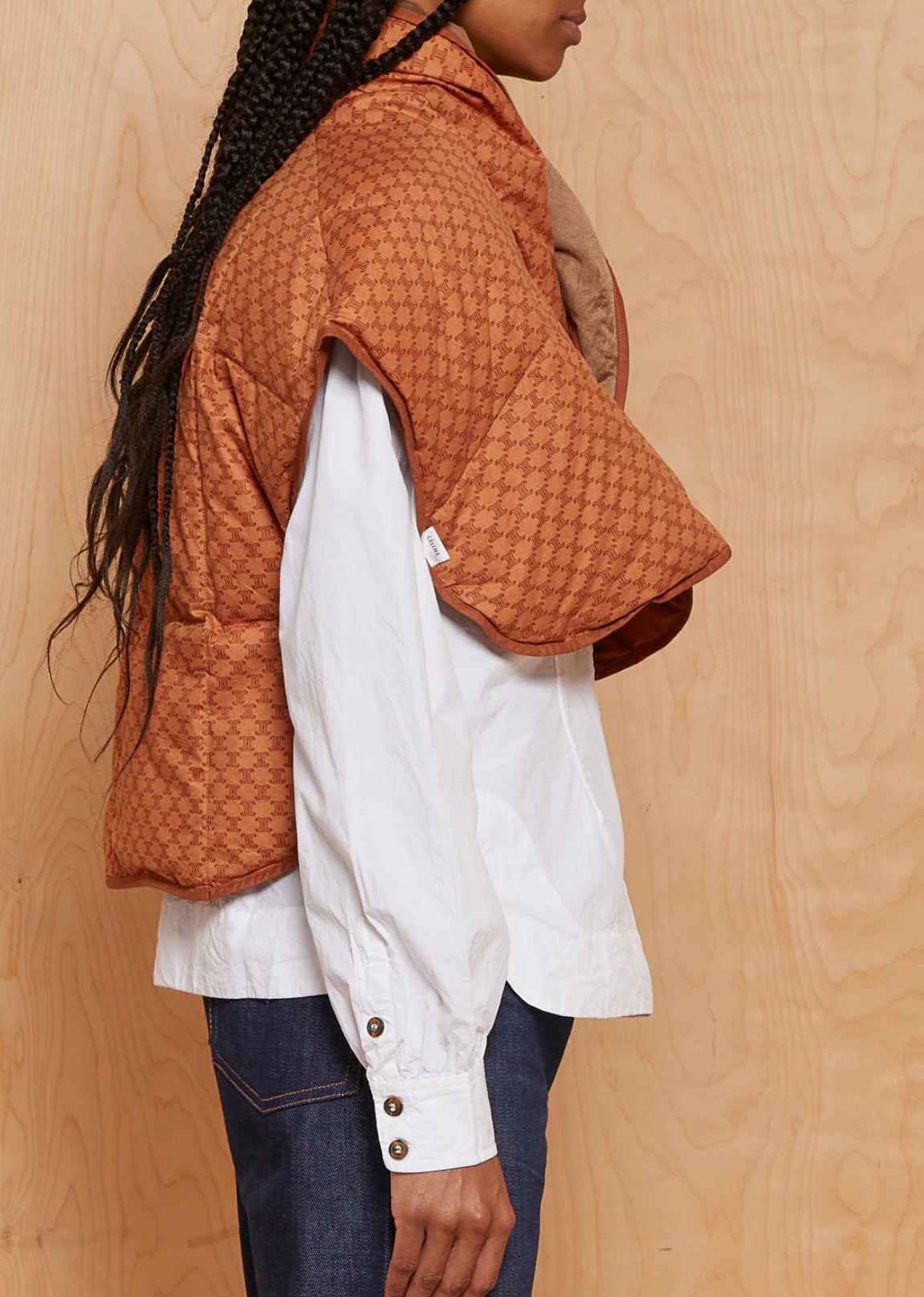 CÉLINE PUFFER MONOGRAM PONCHO