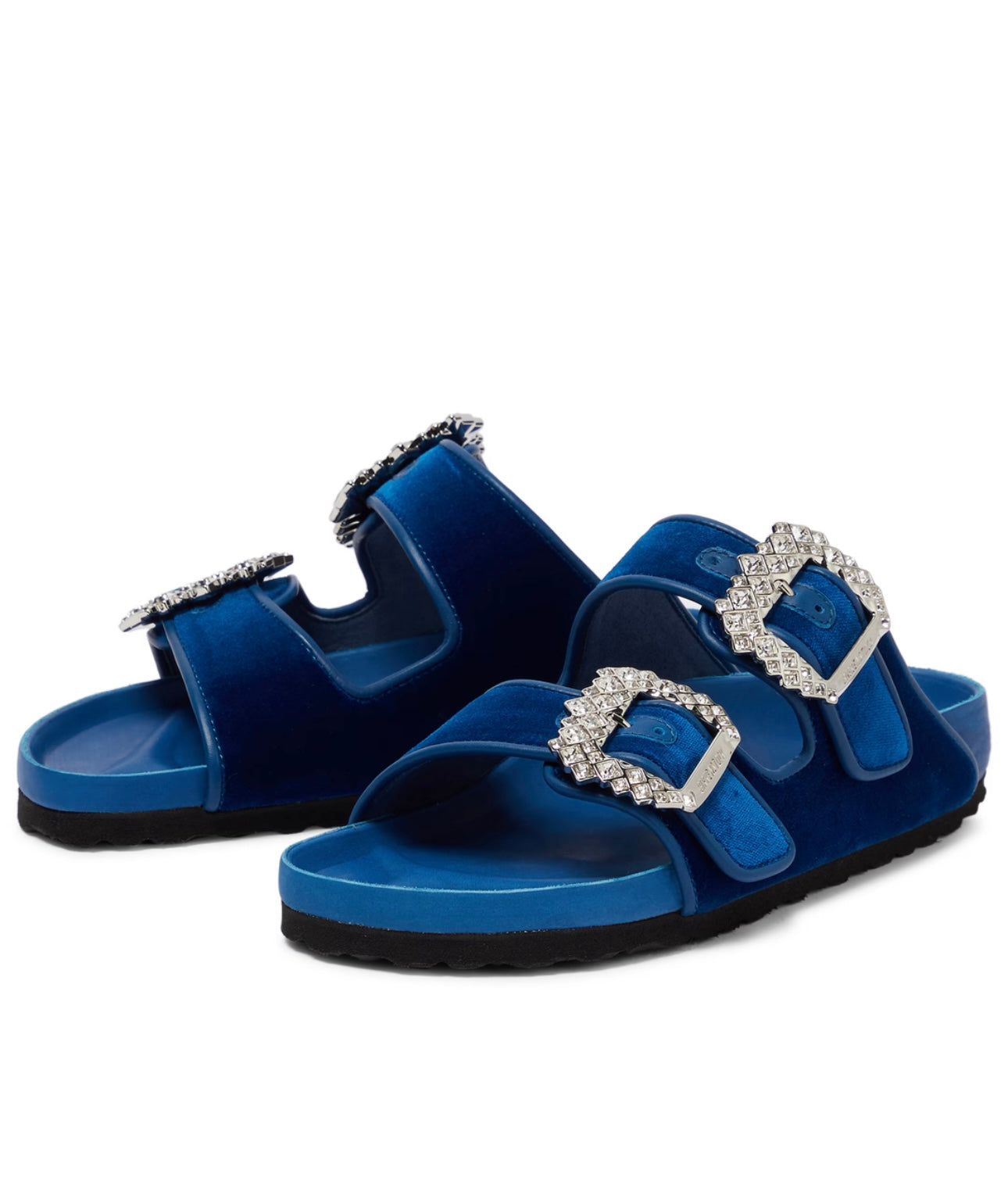 BIRKENSTOCK 1774
x Manolo Blahnik Arizona embellished velvet slides