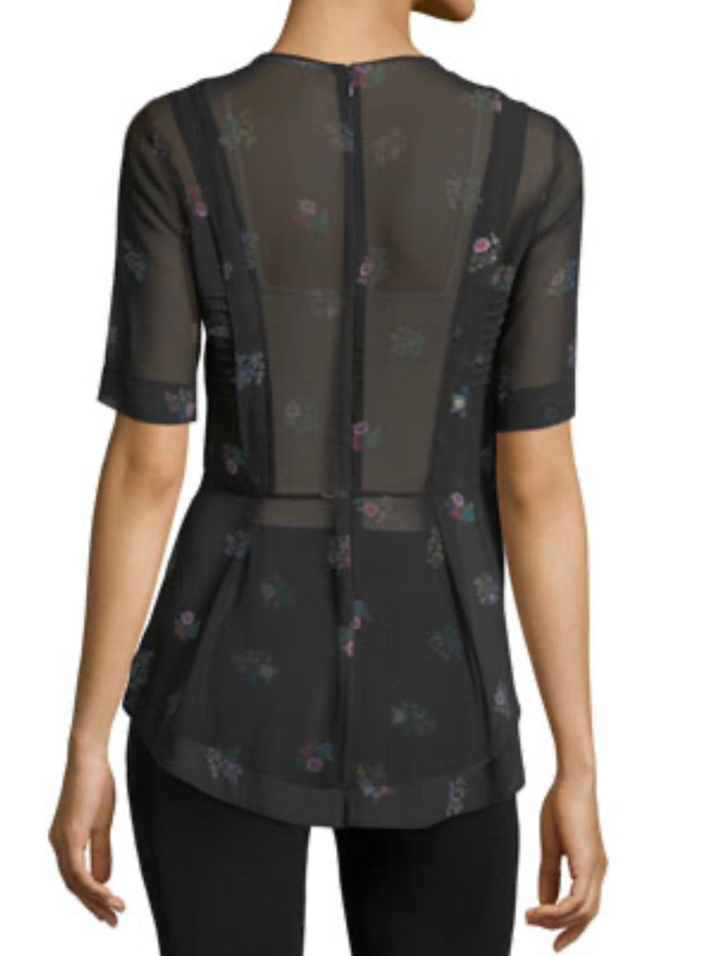 VERONICA BEARD sheer blouse