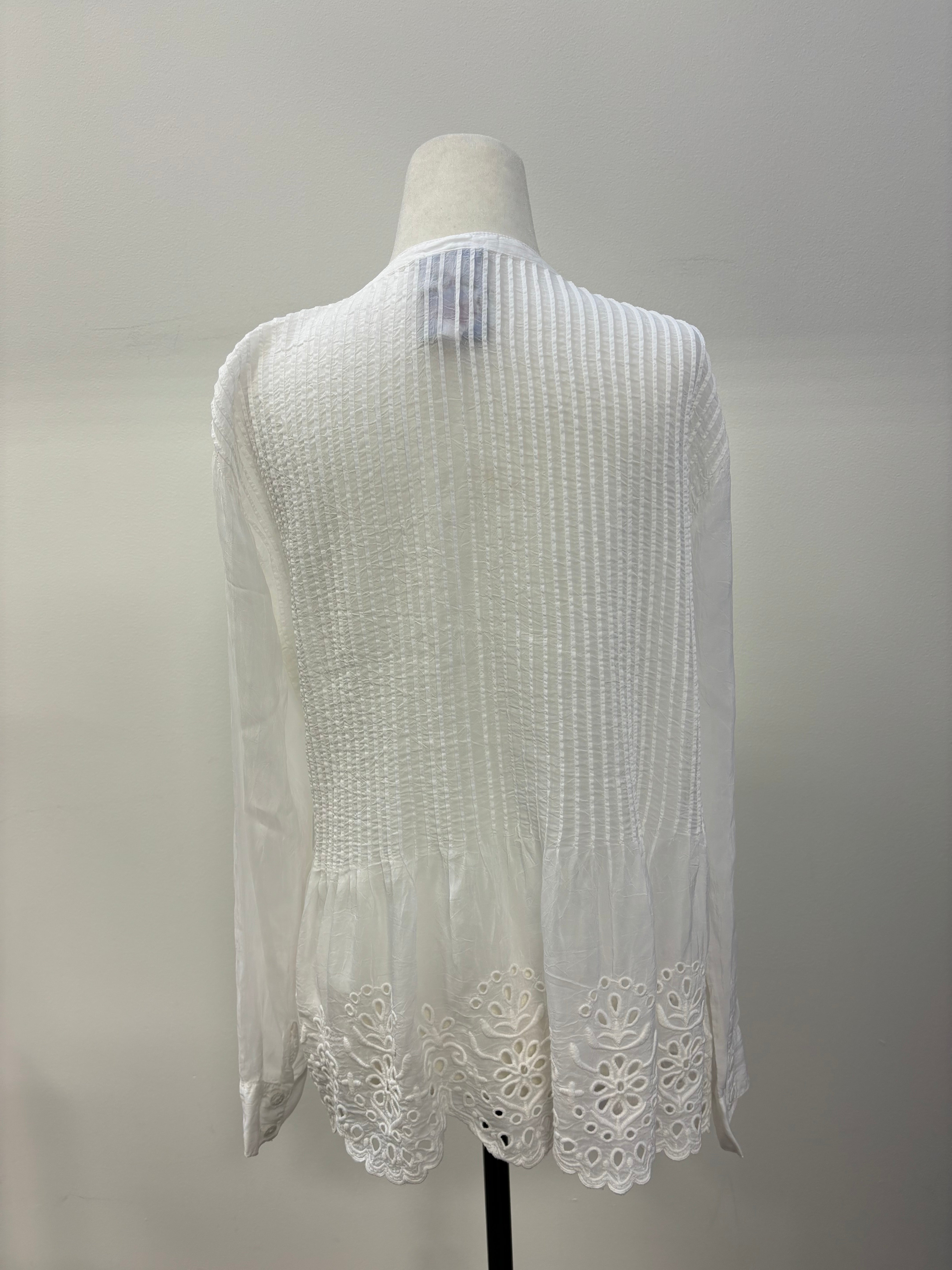 Johnny Was Sheer Peasant Blouse