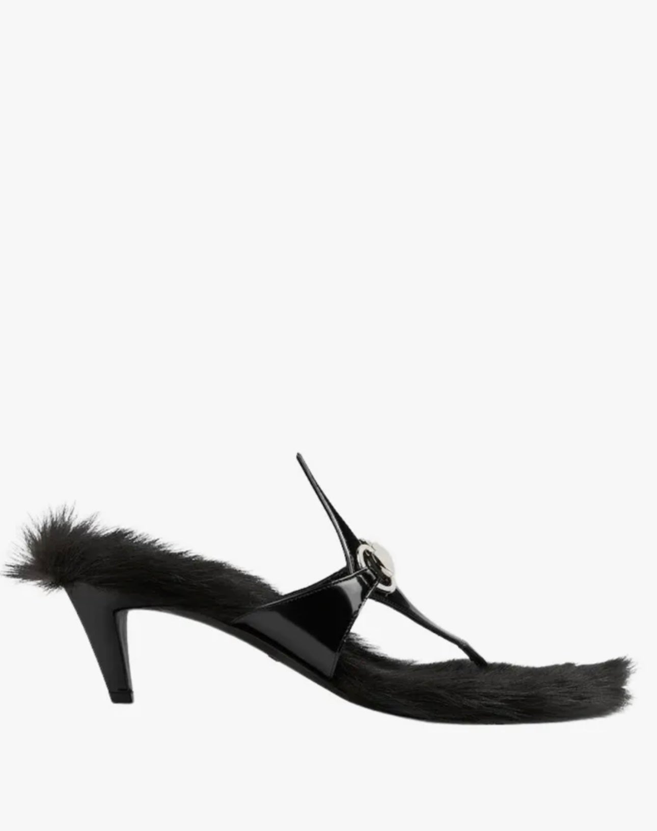 Gucci -
Women's Black Horsebit Thong Sandals