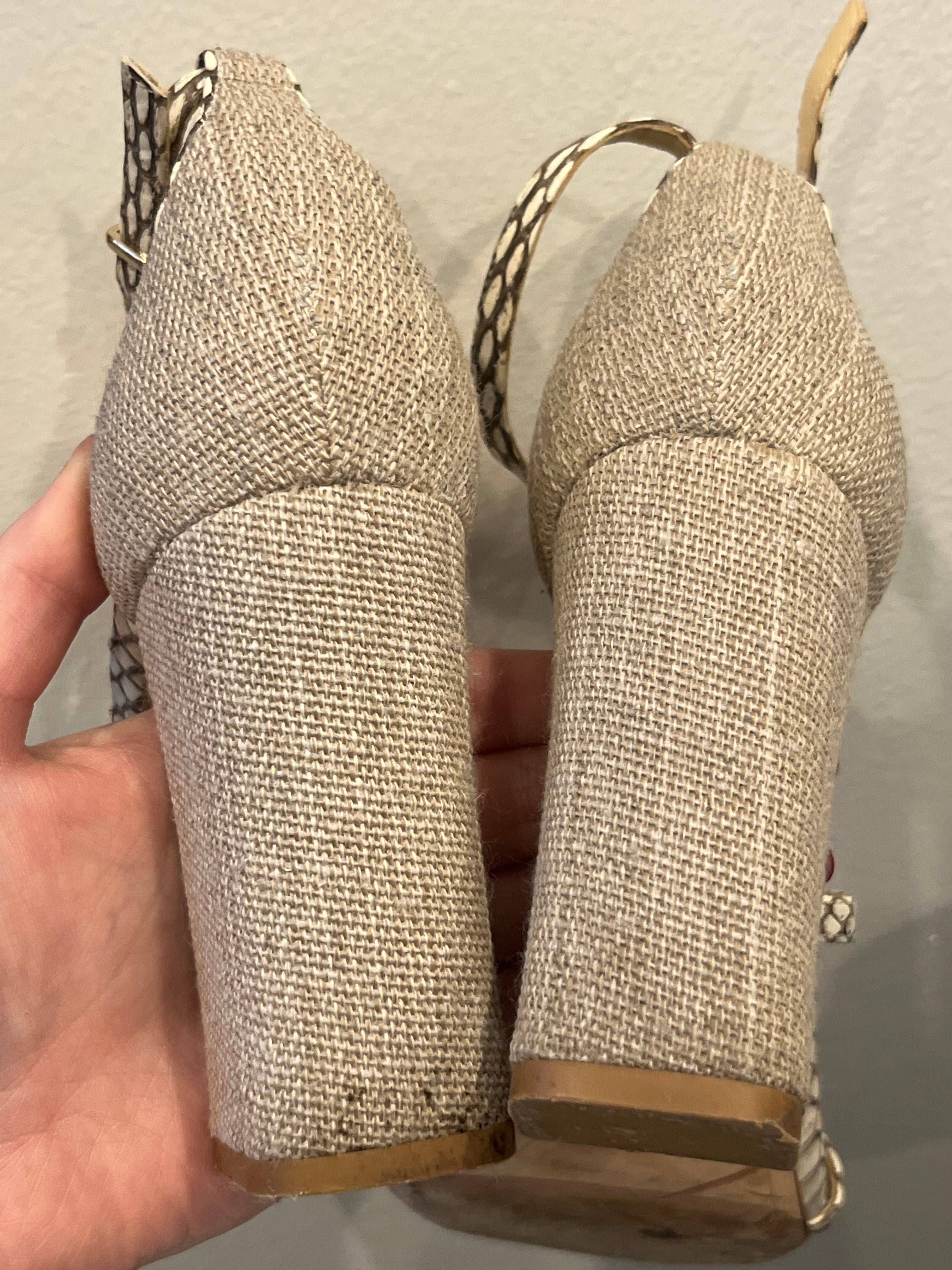 ALEXANDRE BIRMAN leather animal print sandals