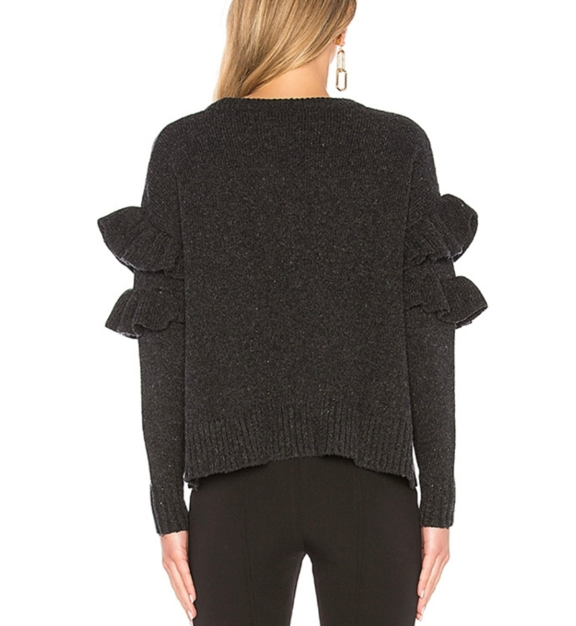 CINQ A SEPT charcoal wool sweater