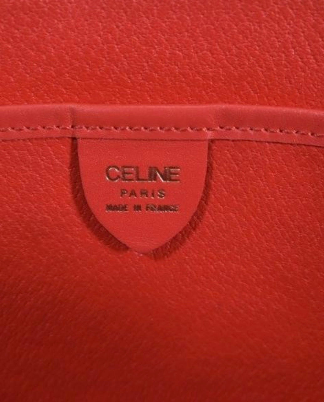 Celine Red Vintage Leather Shoulder Bag