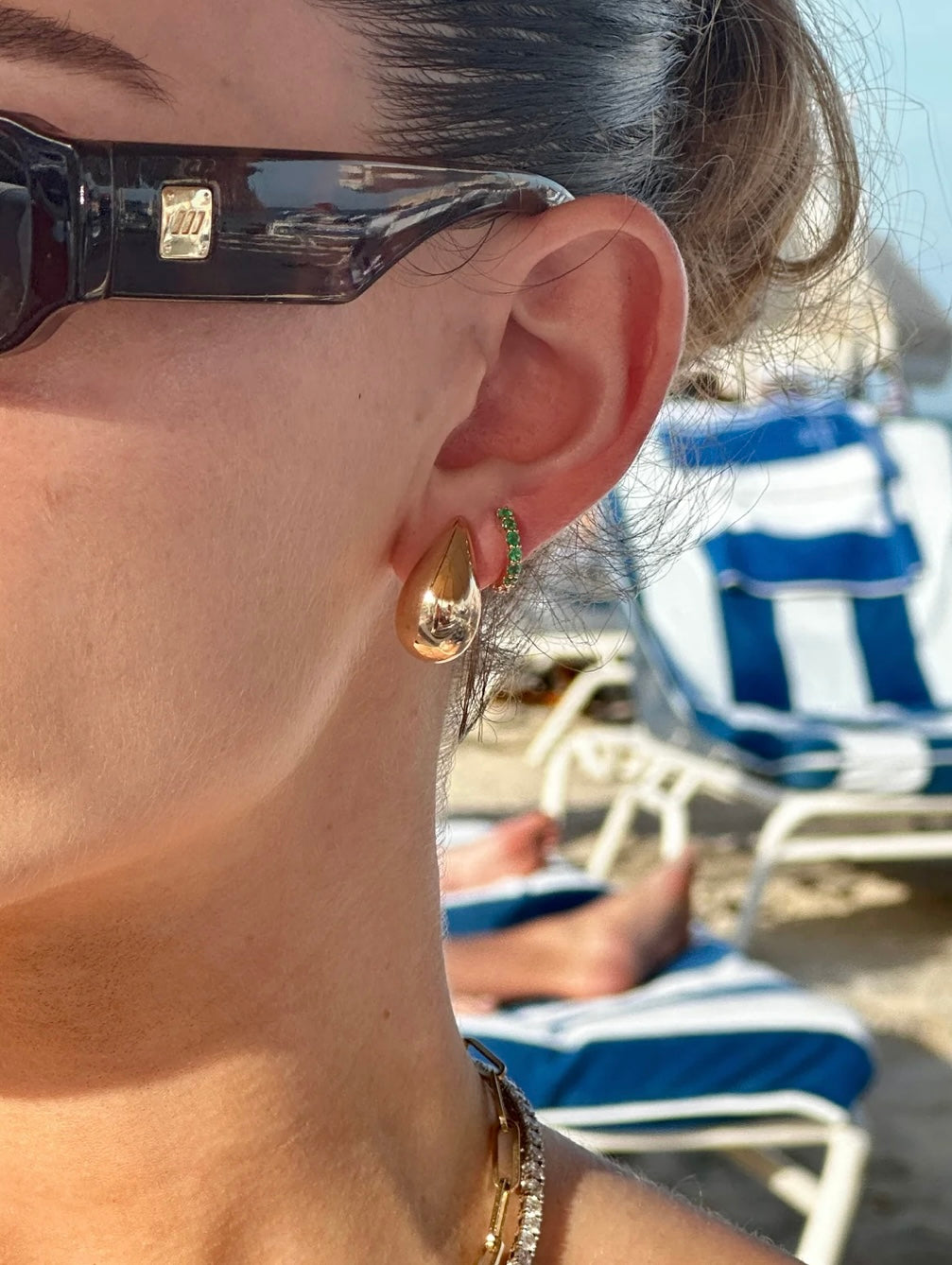 SATL FINE JEWELRY- 14K GOLD SCULPTURAL EARRINGS SMALL - Yellow Gold