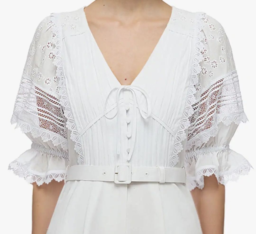Self Portrait Eyelet Blouse