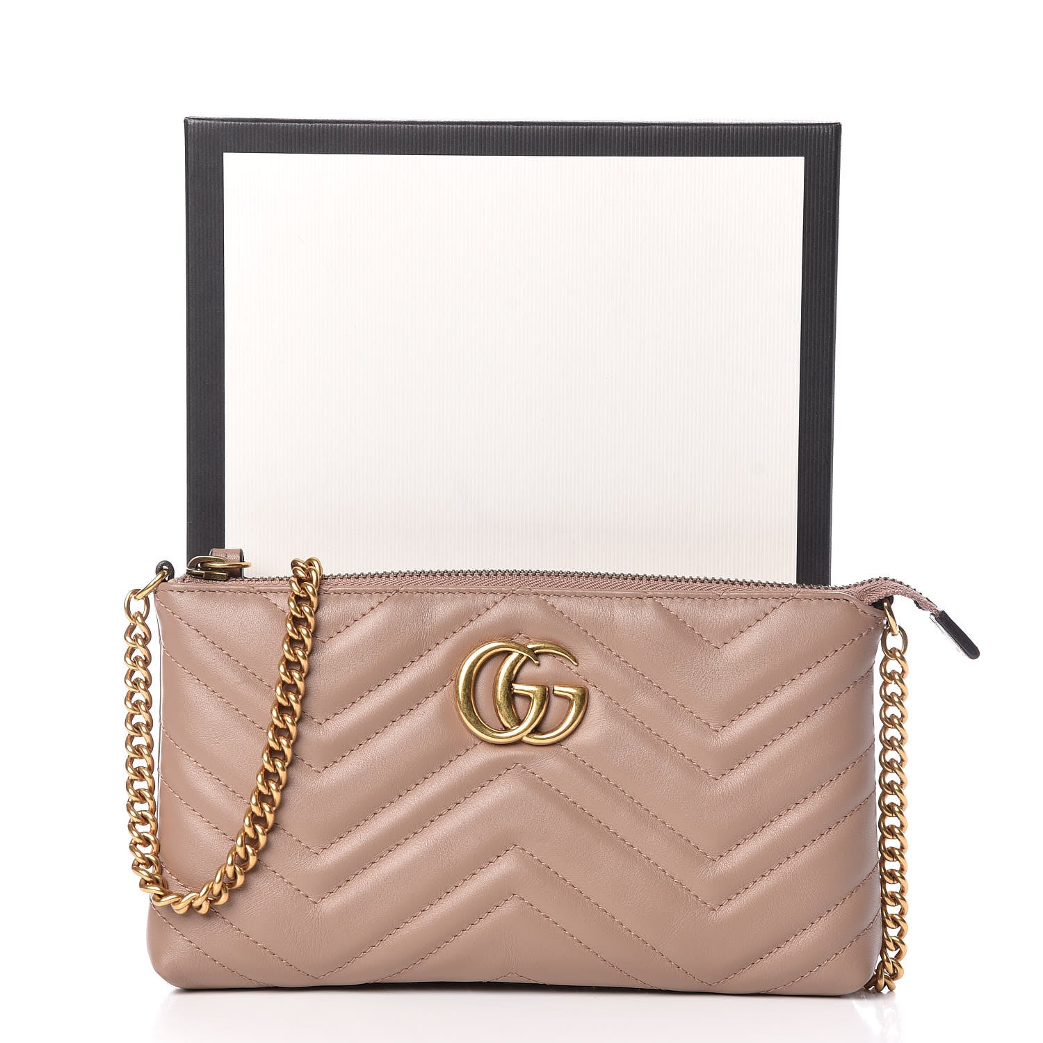 GUCCI dusty rose crossbody bag with GHW dustbag and box