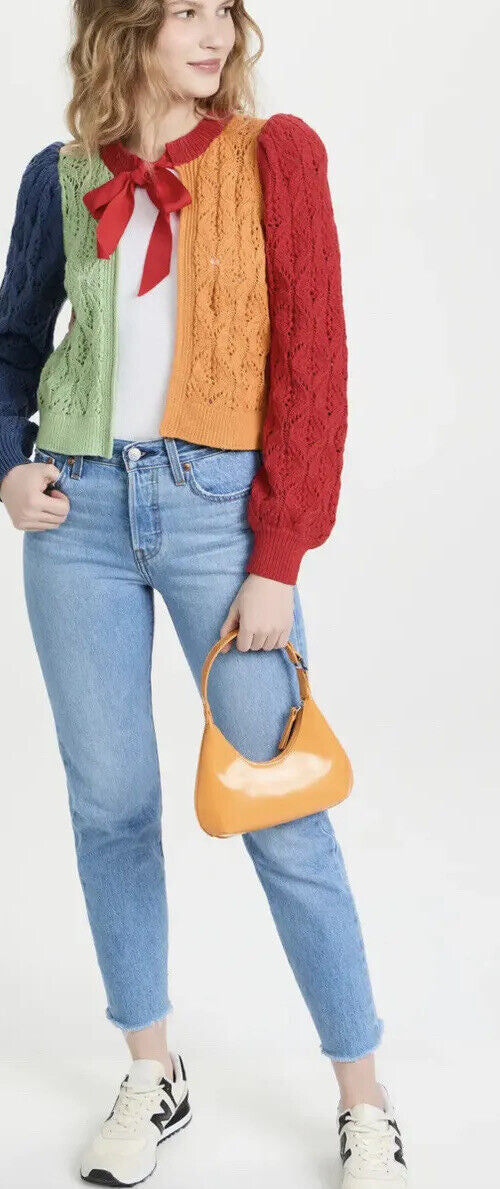 ALICE & OLIVIA multicolour cardigan with bow