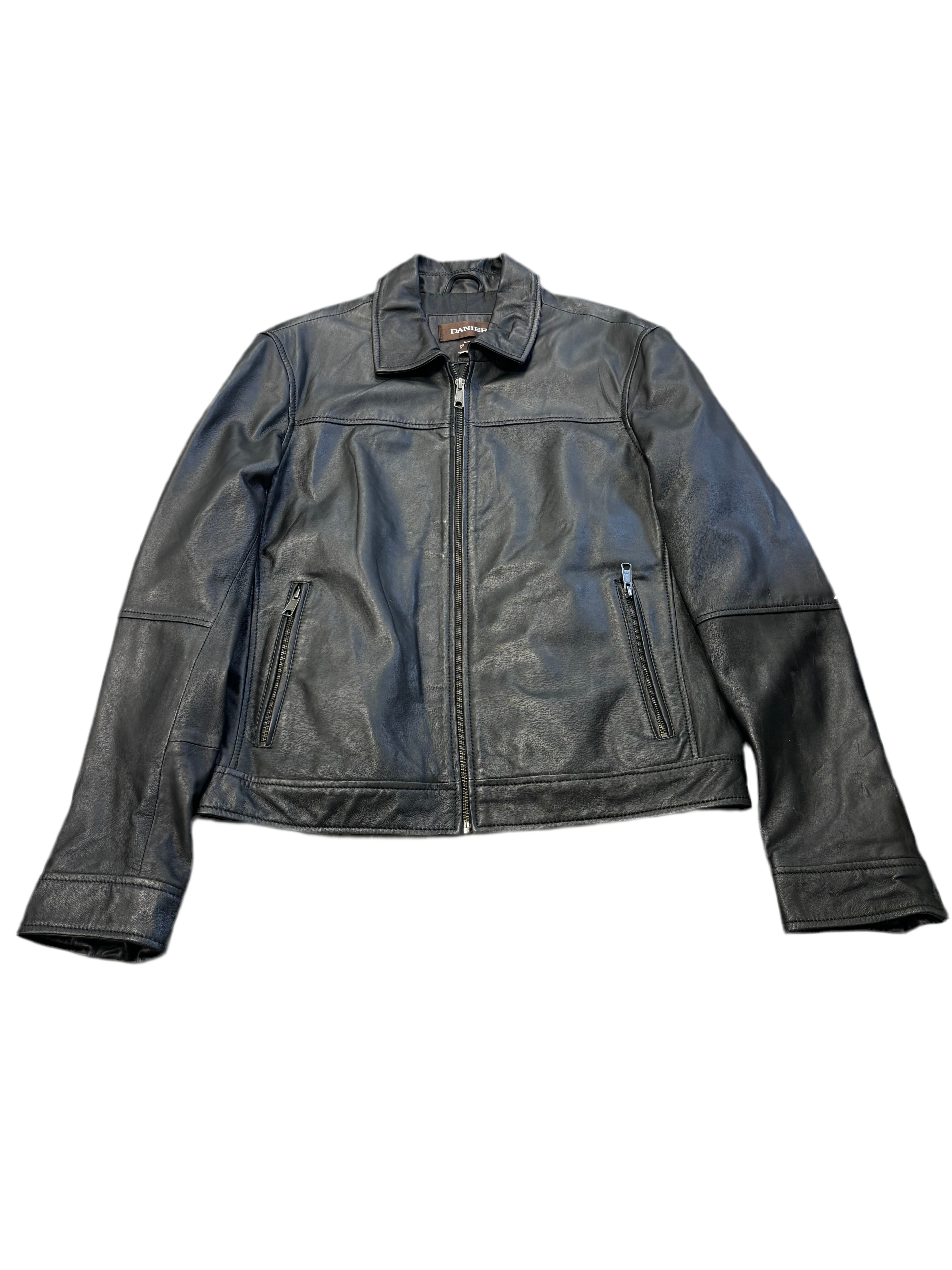 DANIER vintage black genuine leather jacket