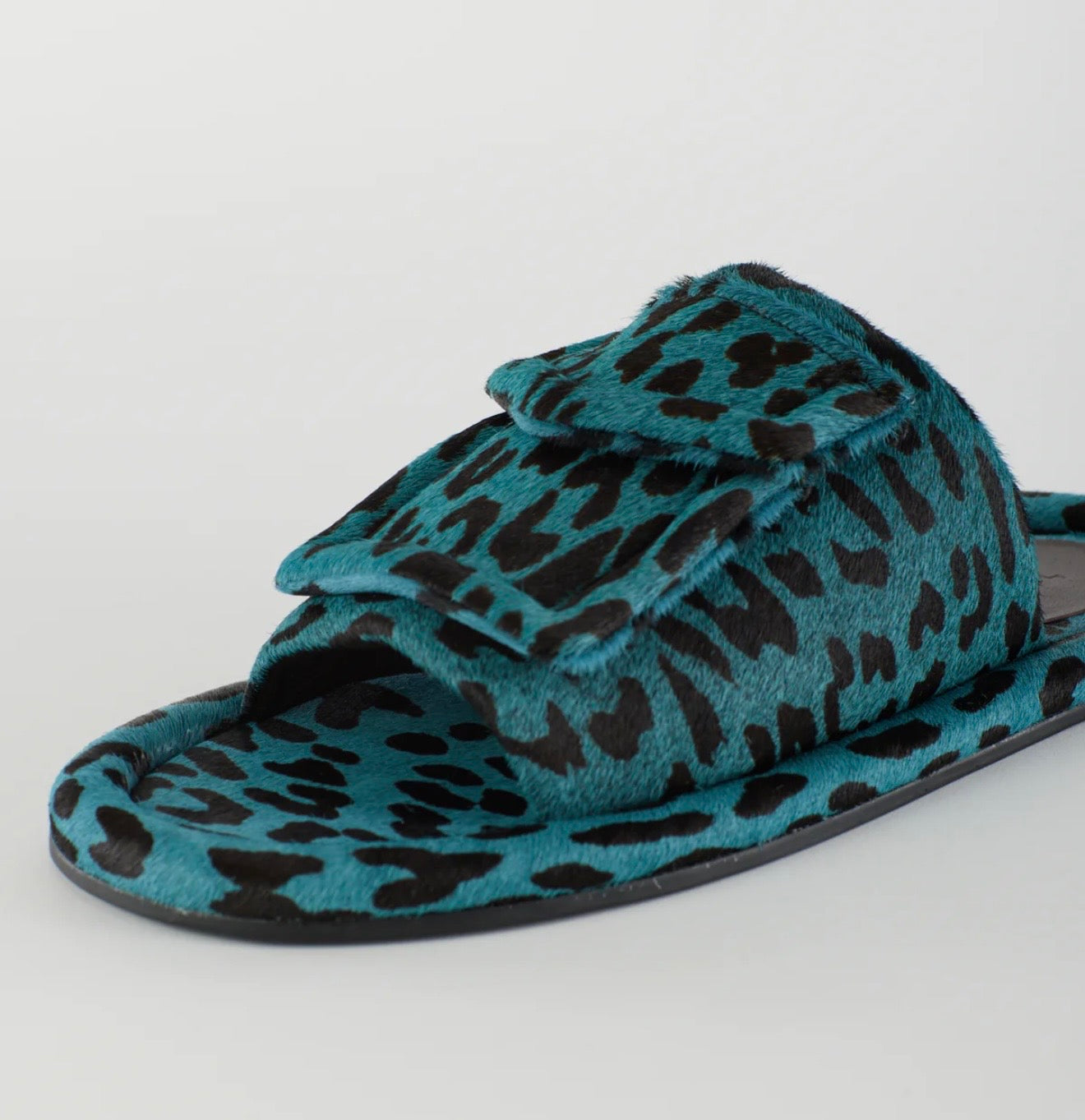 Tibi Pony Hair Calf Print Beryen Sandal