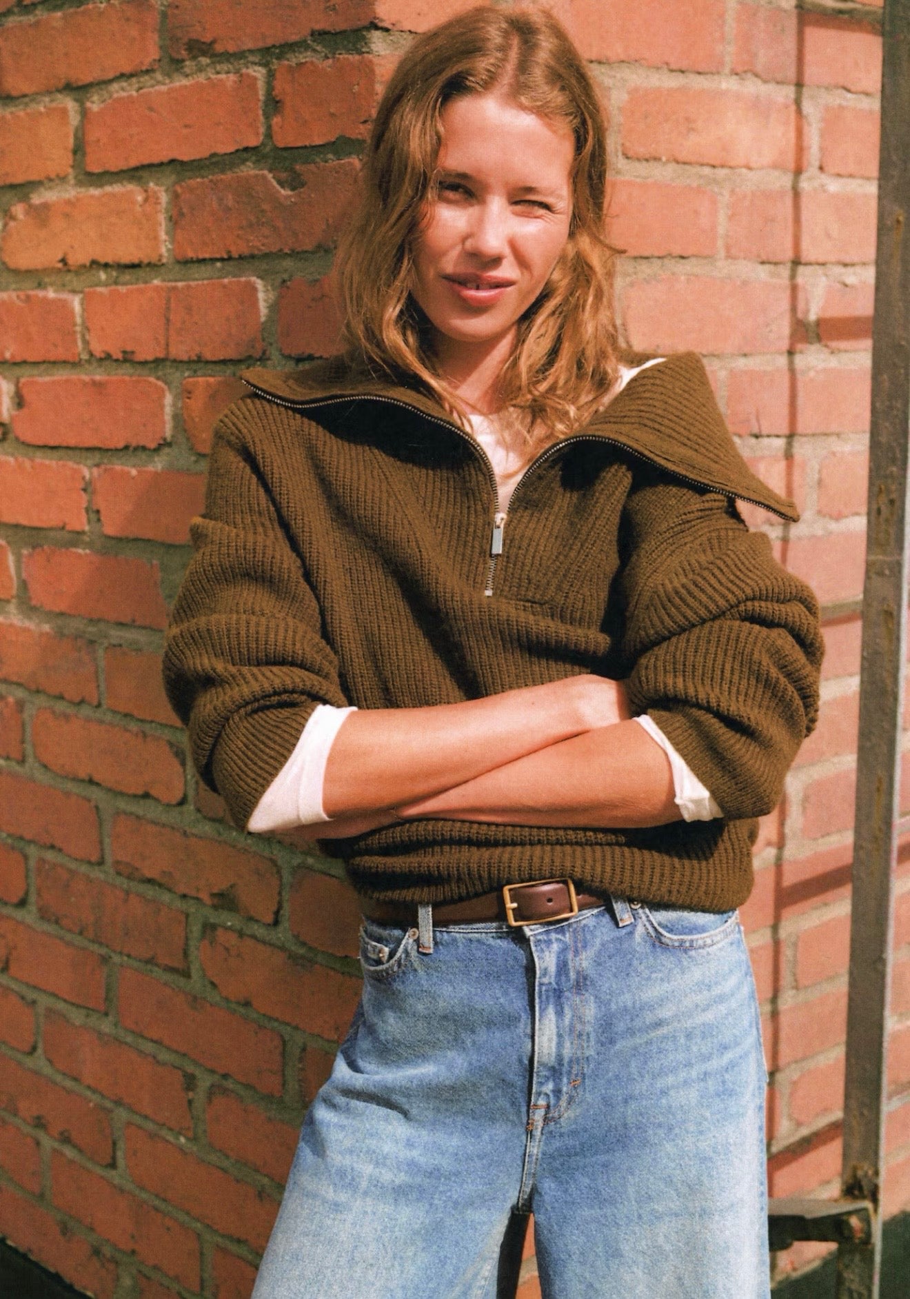 H&M - Rib Knit Half-Zip Sweater