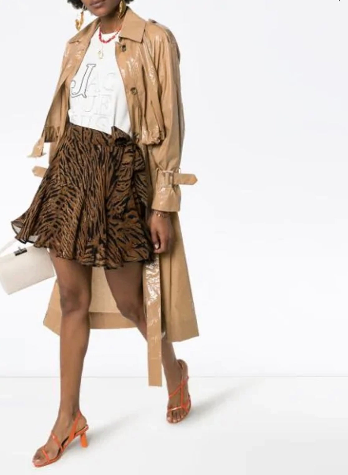 GANNI - Georgette Wrap Miniskirt