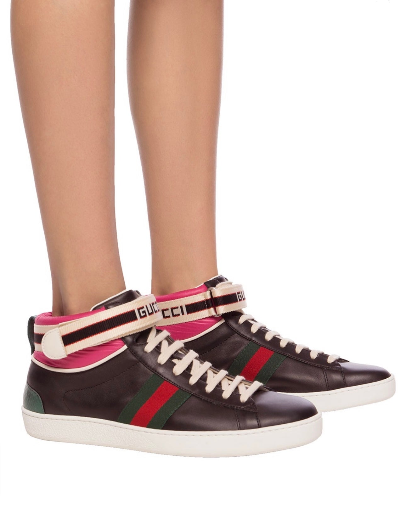 GUCCI
ANKLE HIGH SPORT SHOES WITH A 'WEB' STRIPE
