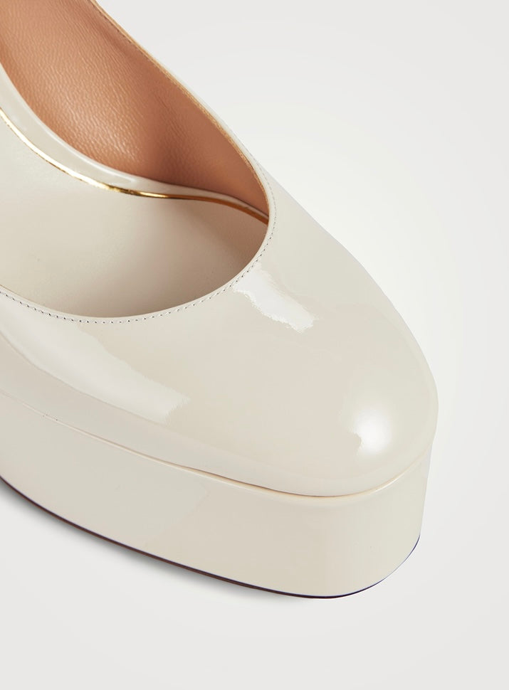 VALENTINO GARAVANI
Tan-Go Patent Leather Platform Pumps