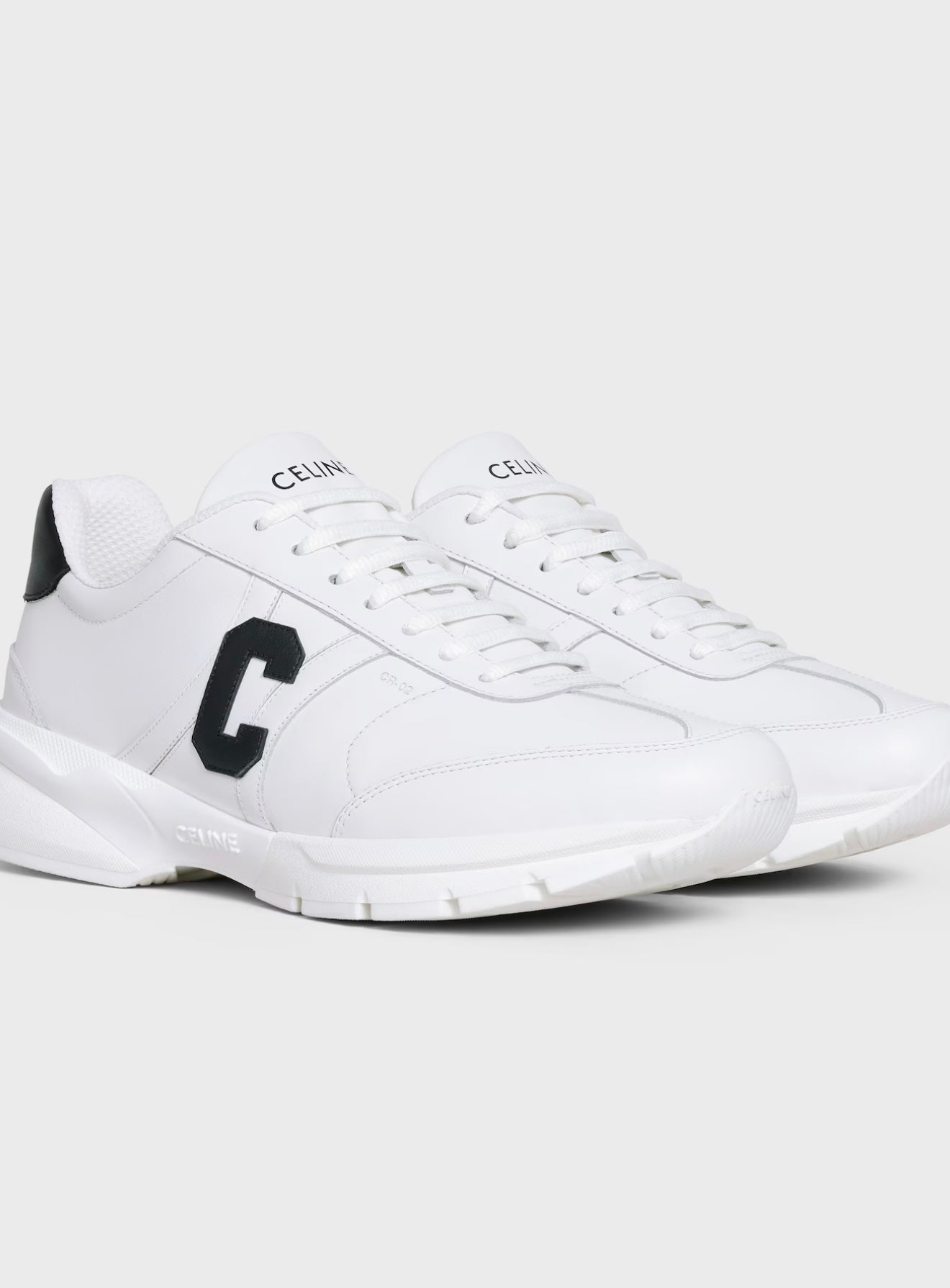 CELINE RUNNER CR-02 LOW LACE-UP SNEAKER IN CALFSKIN