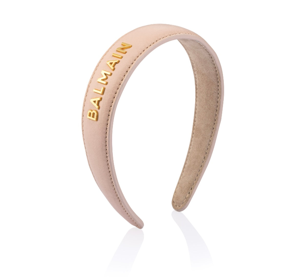 BALMAIN - LIMITED EDITION GOLD PLATED LEATHER HEADBAND