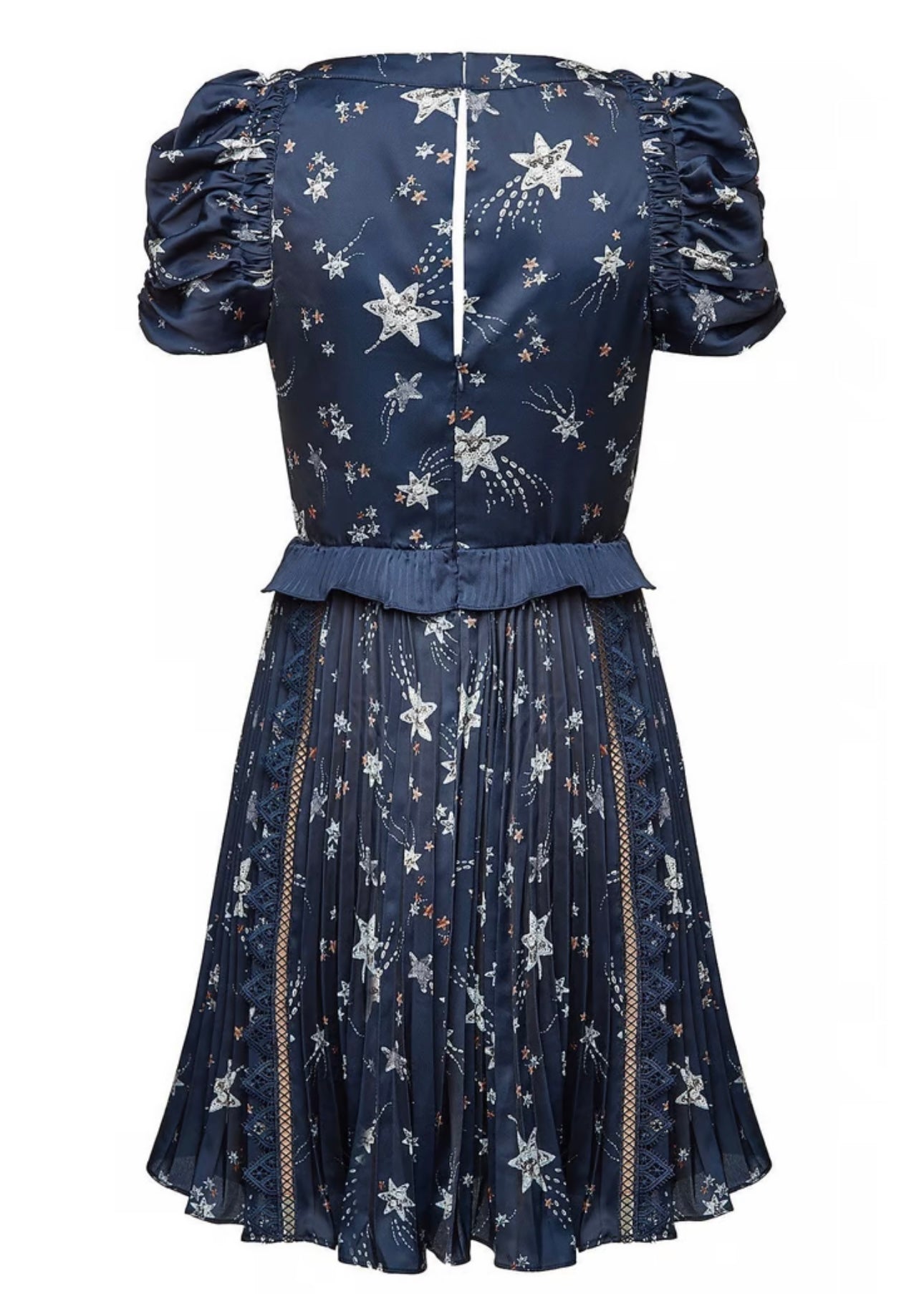 SELF-PORTRAIT
Satin Mini Blue / Printed Dress