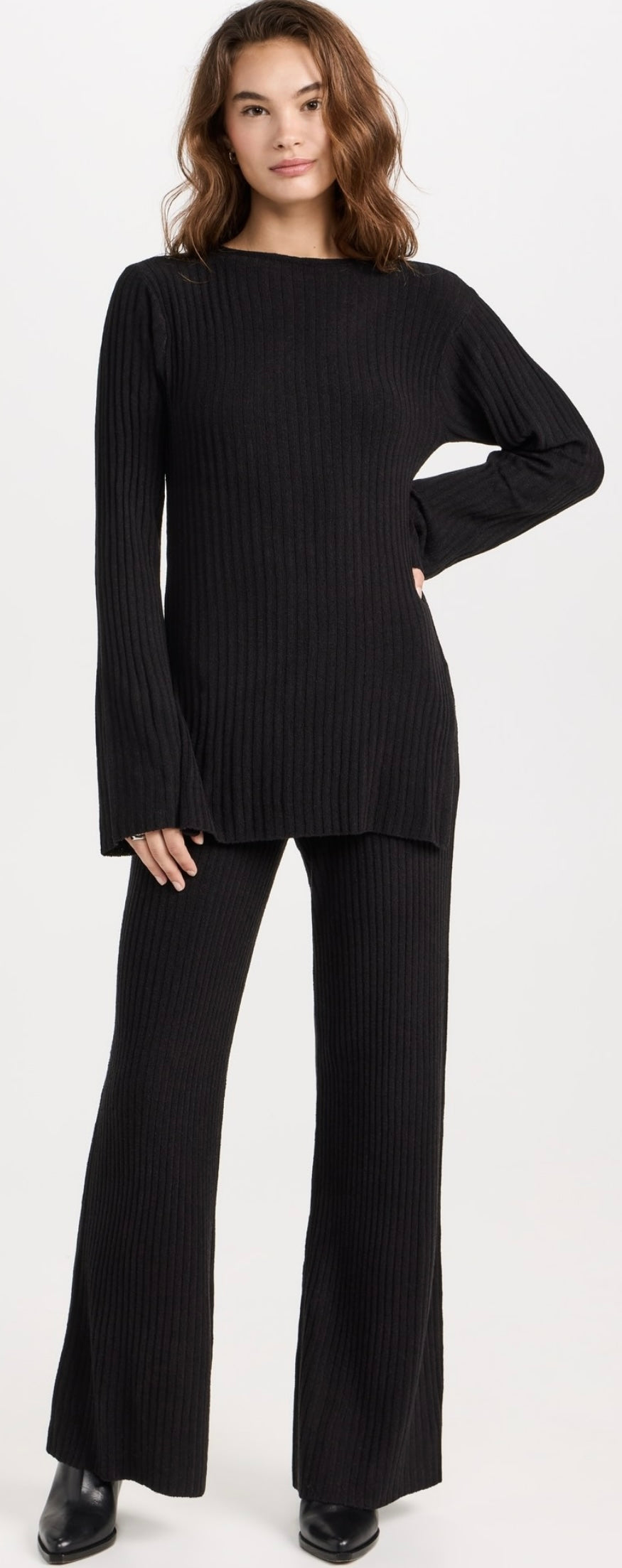 Faithful the brand - Mitras Tunic Top Black & Santi Pant Black SET