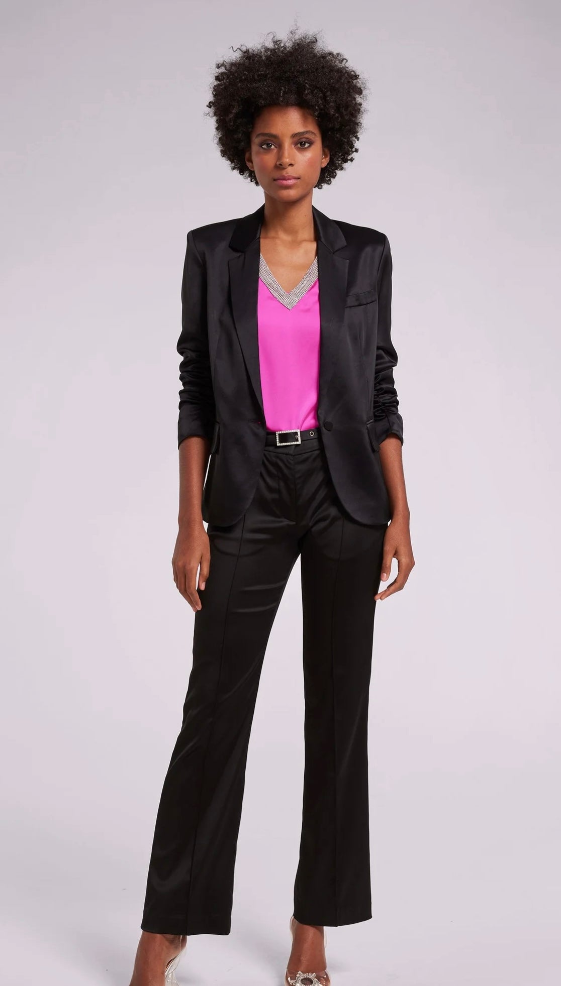 Generation Love - Madison Satin Blazer and Keotin Satin Pants SET