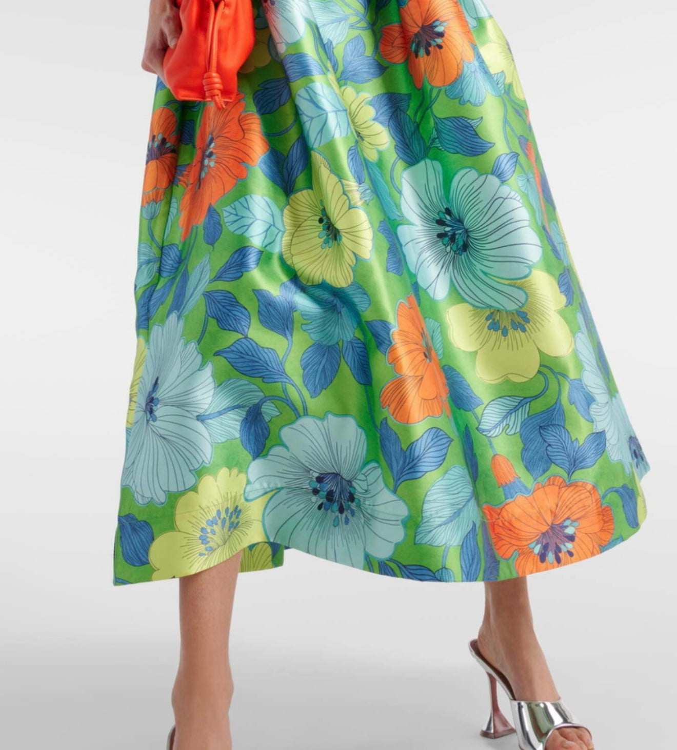 Alémais Floral satin midi dress