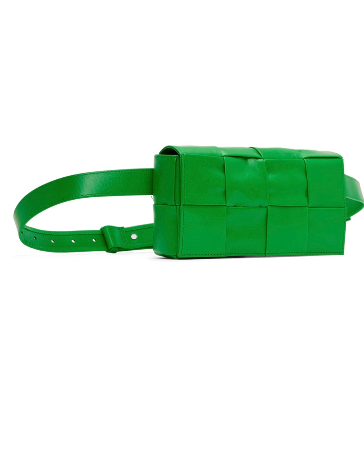 Bottega Veneta Mini Intreccio Cassette Belt Bag Green