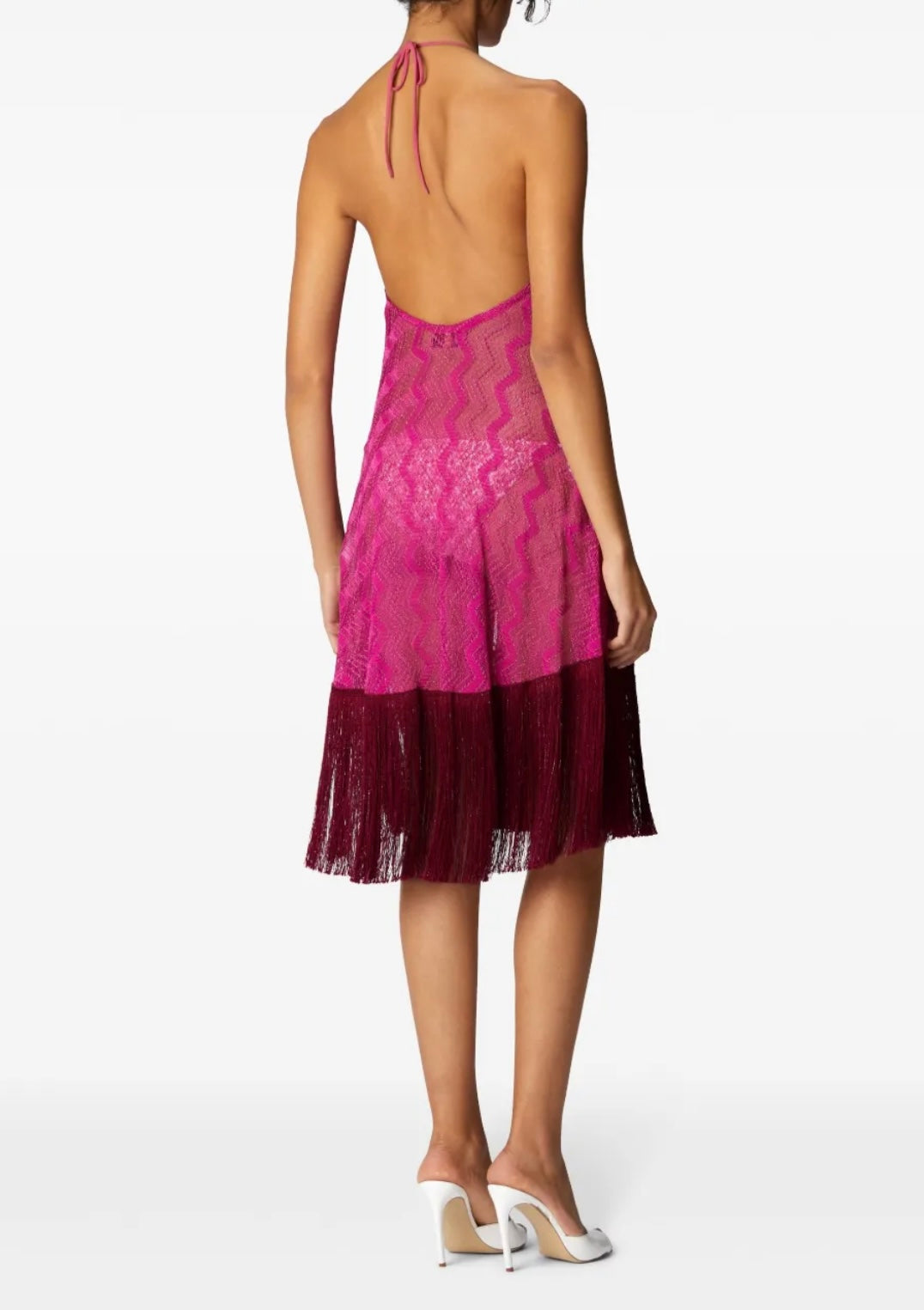 Missoni - chevron cover up with fringe