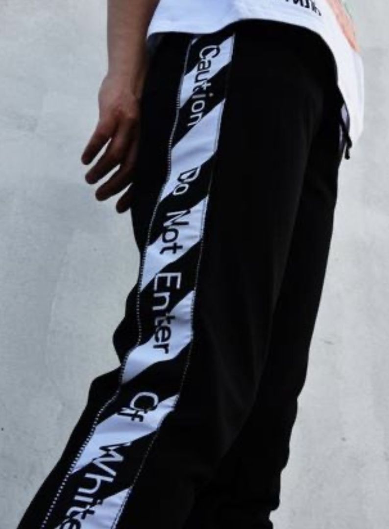 Off White "CAUTION" Logo Sweatpants