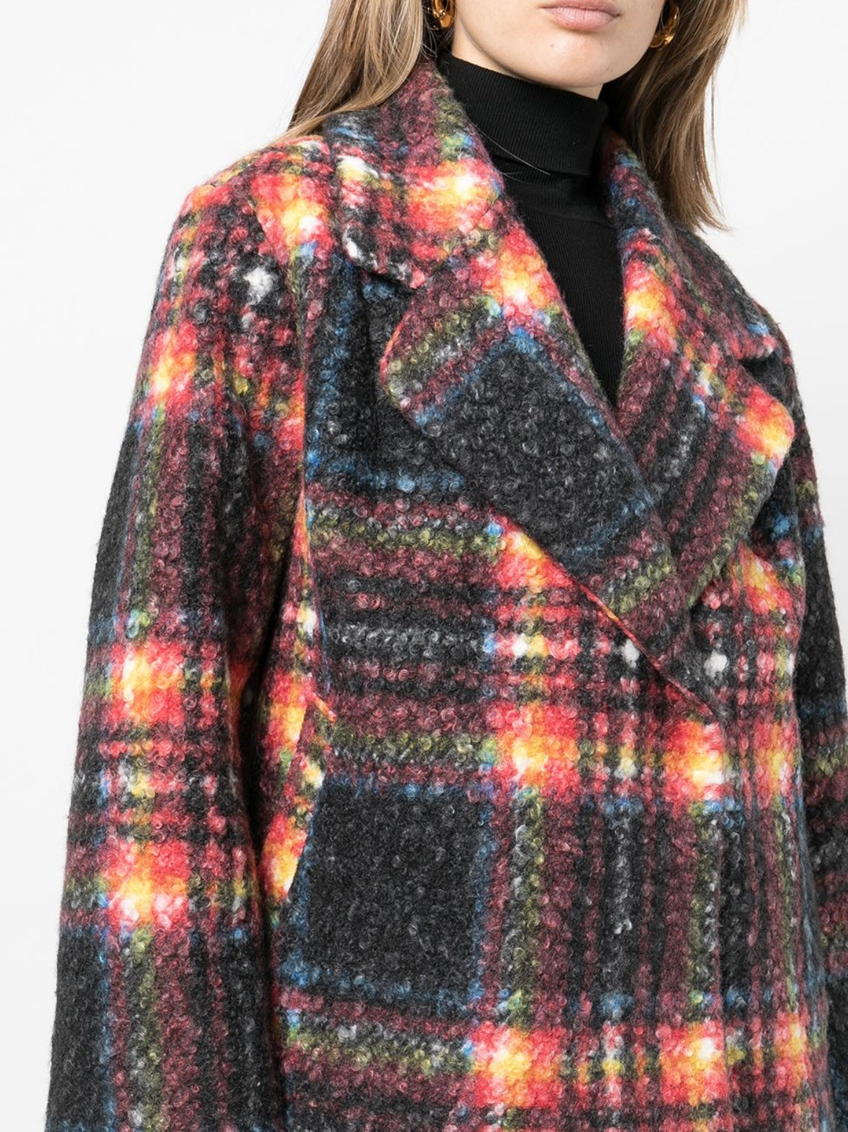 Apparis
Sally plaid-print faux wool coat