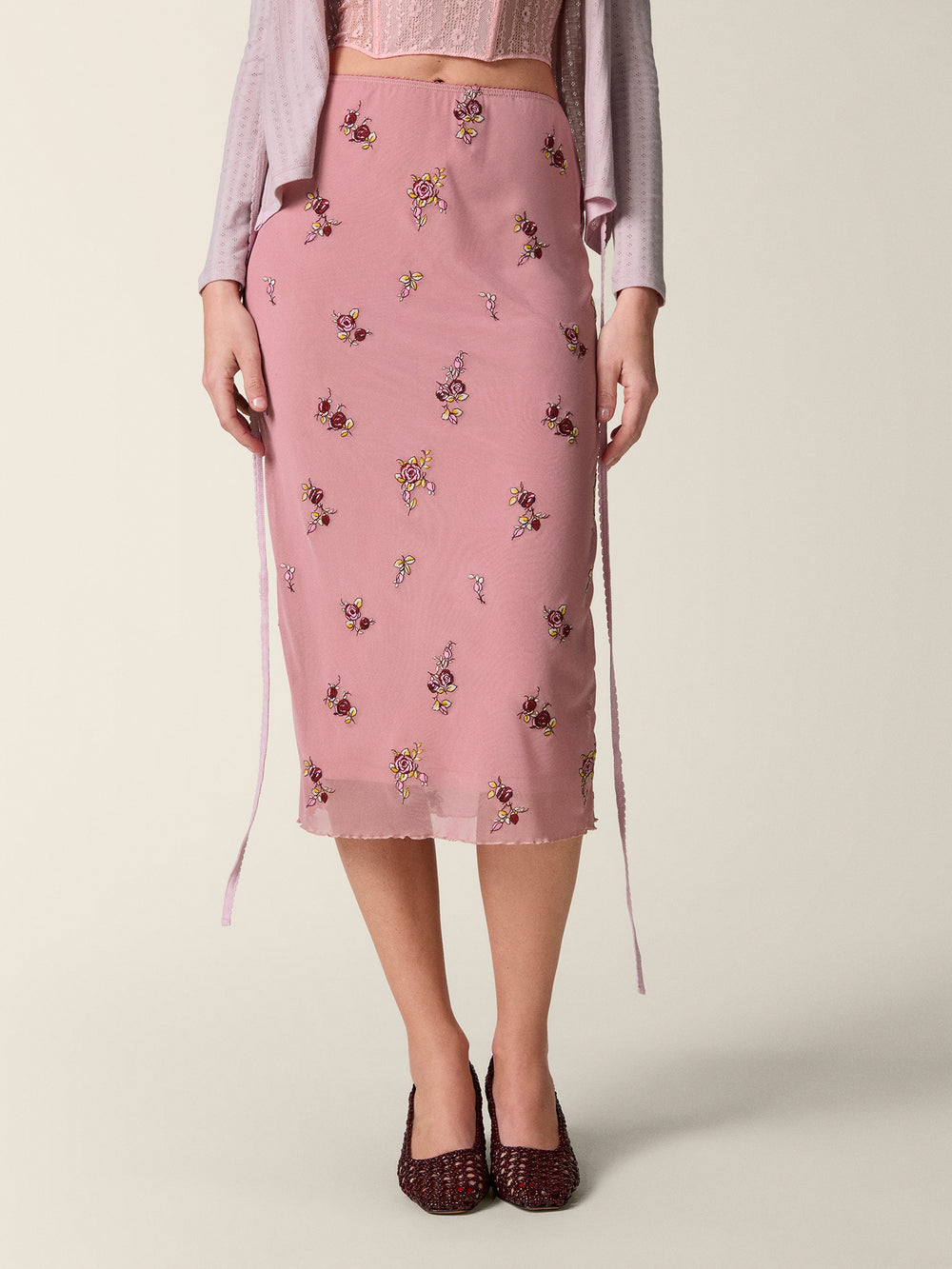 ROUJE floral tana skirt