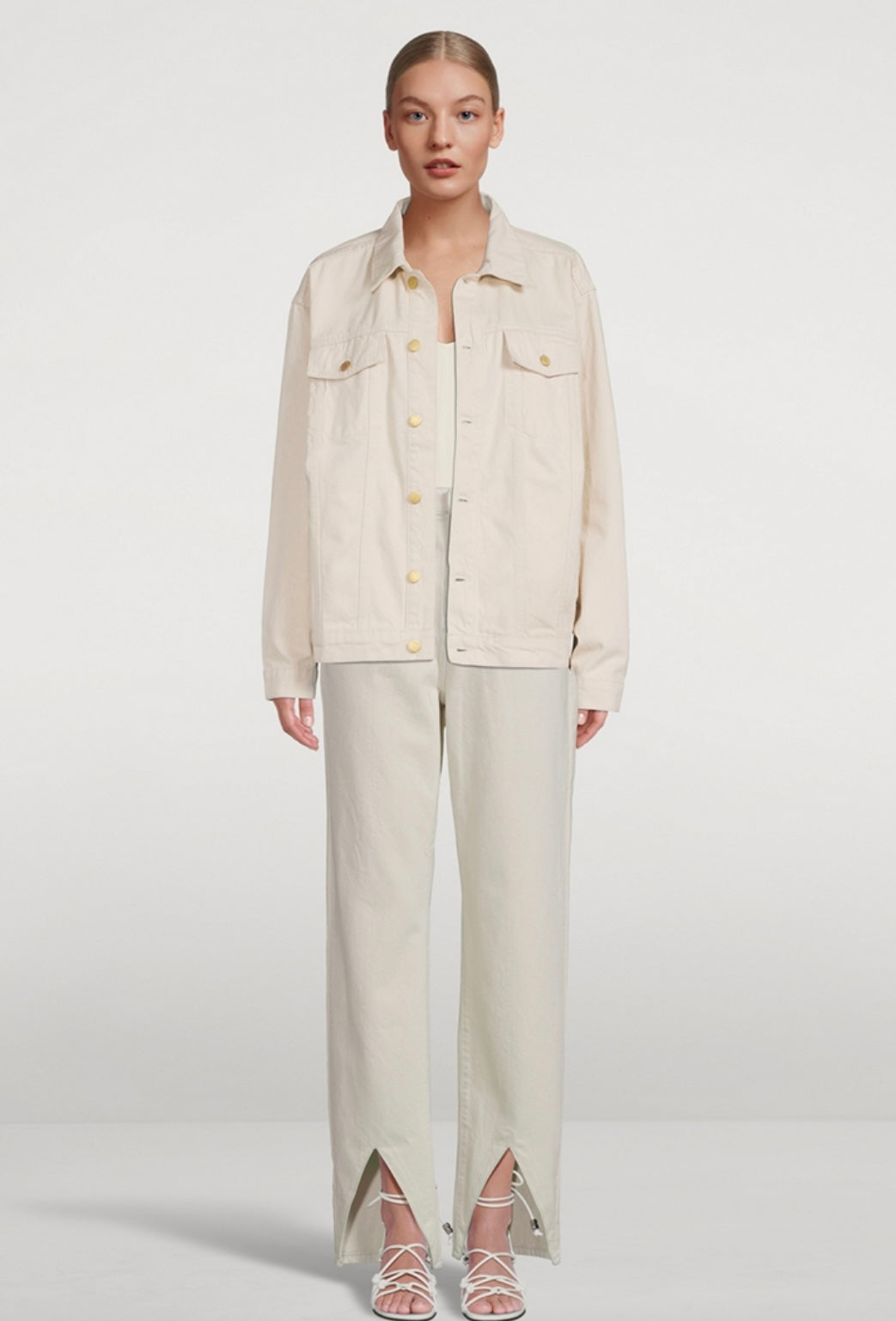 TRIARCHY
Ms. Hart Petal-Hem Straight Jeans