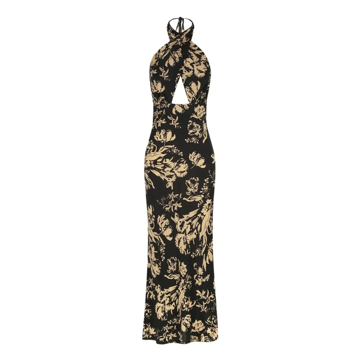 SHONA JOY printed halter dress