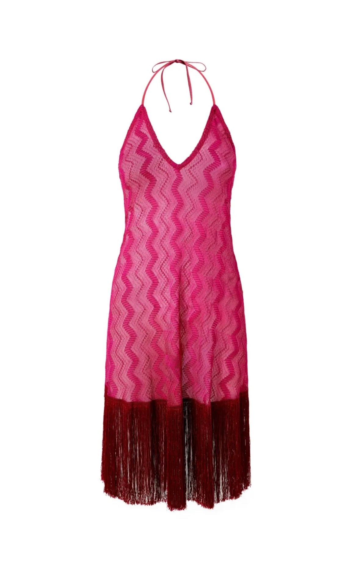 Missoni - chevron cover up with fringe