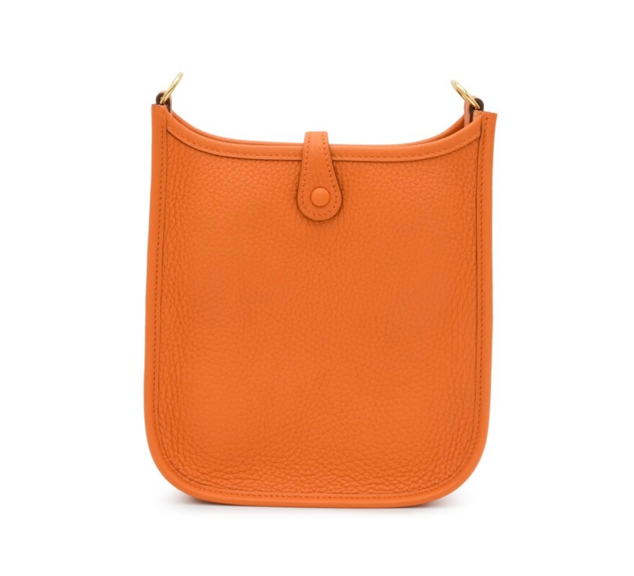 HERMES - Orange H Clemence Mini Evelyne II TPM 16 Gold Hardware, 2023